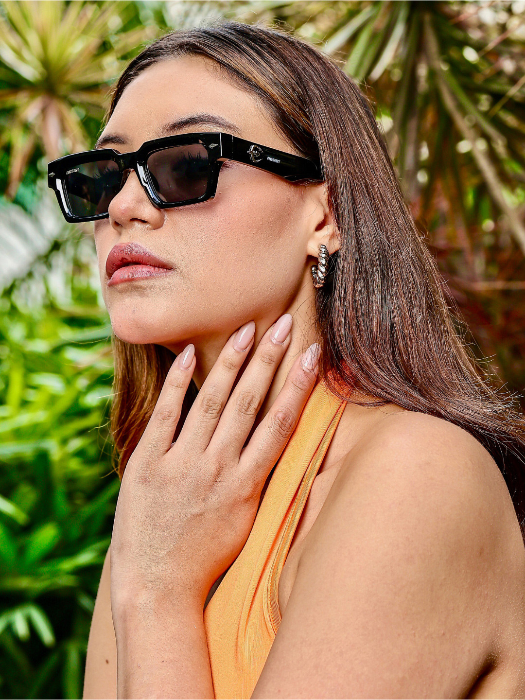 RESIST EYEWEAR Unisex Square Sunglasses with UV Protected Lens DEFENDER BLACK BLACK 3