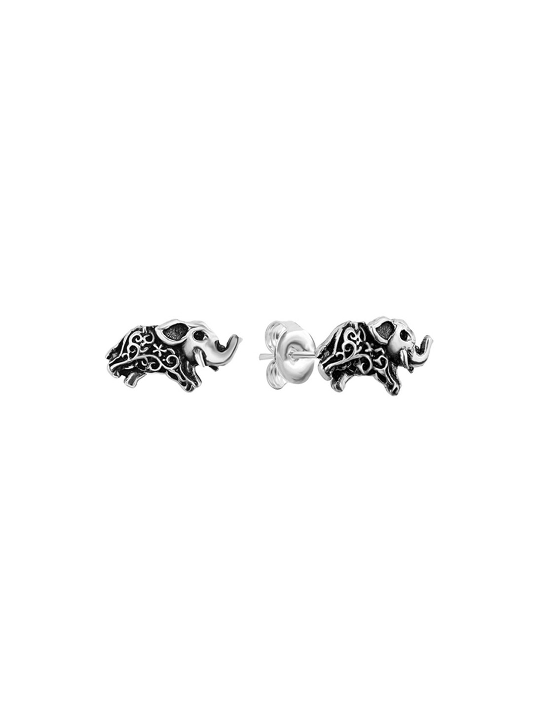 Nistra Animal Shaped Oxidised Stud Earrings