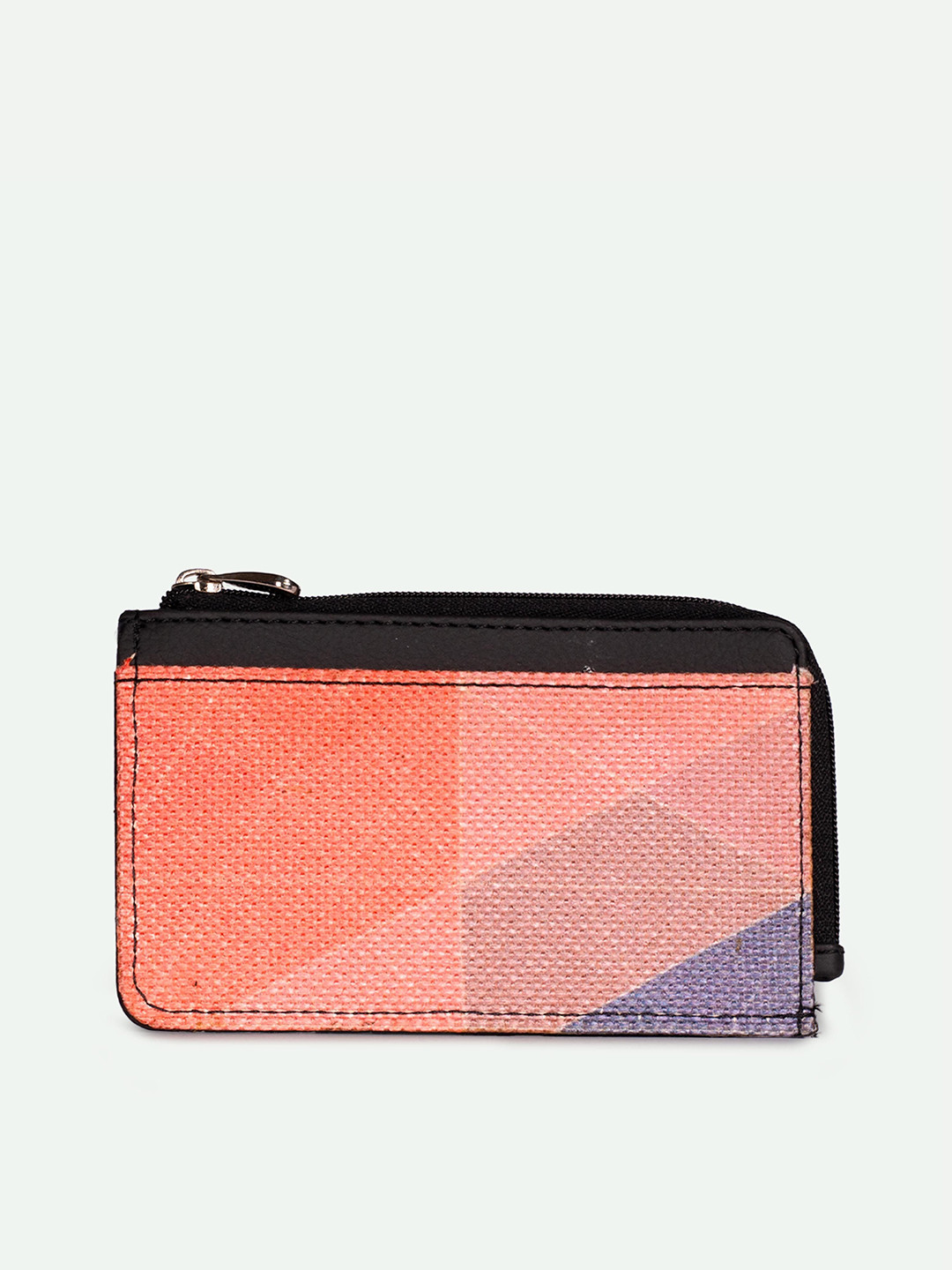 ZOUK Women Geometric Printed PU Card Holder