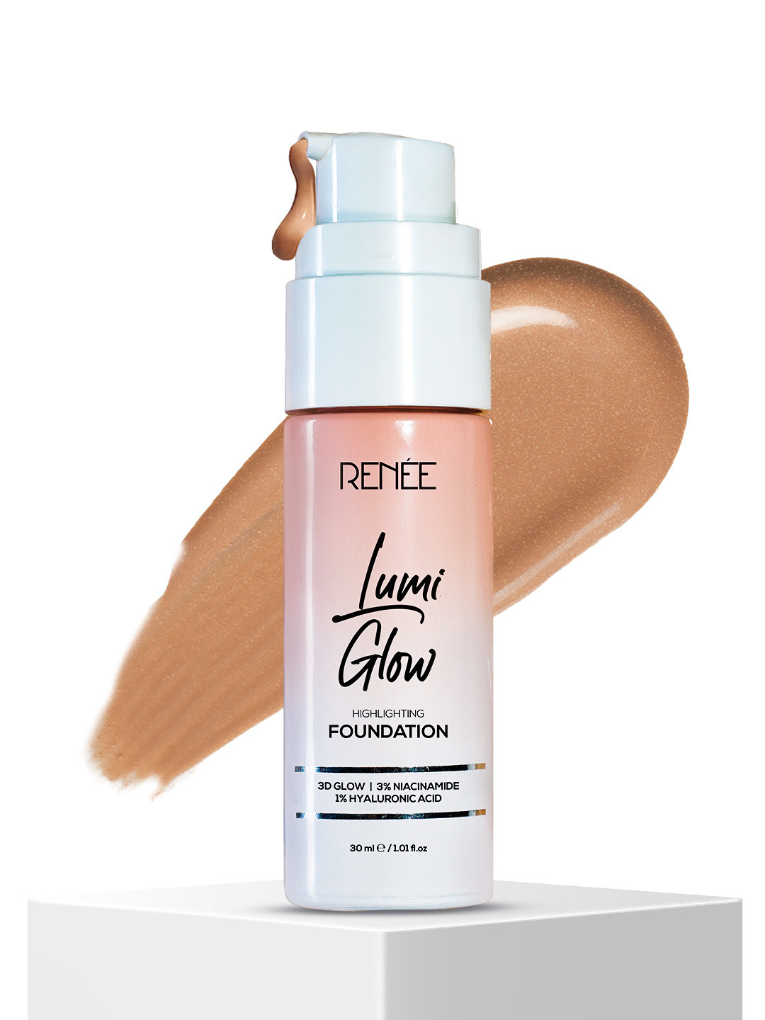 Renee Lumi Glow Highlighting Liquid Foundation With 3D Glow - 30 ml - Silk Cocoa