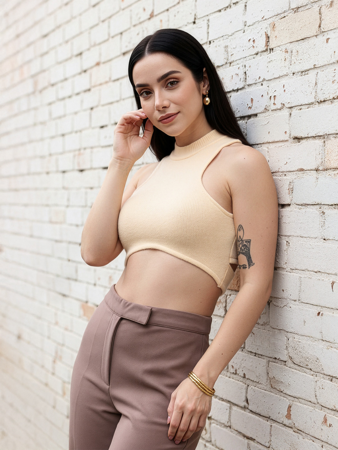 bebe Styled Back Crop Top