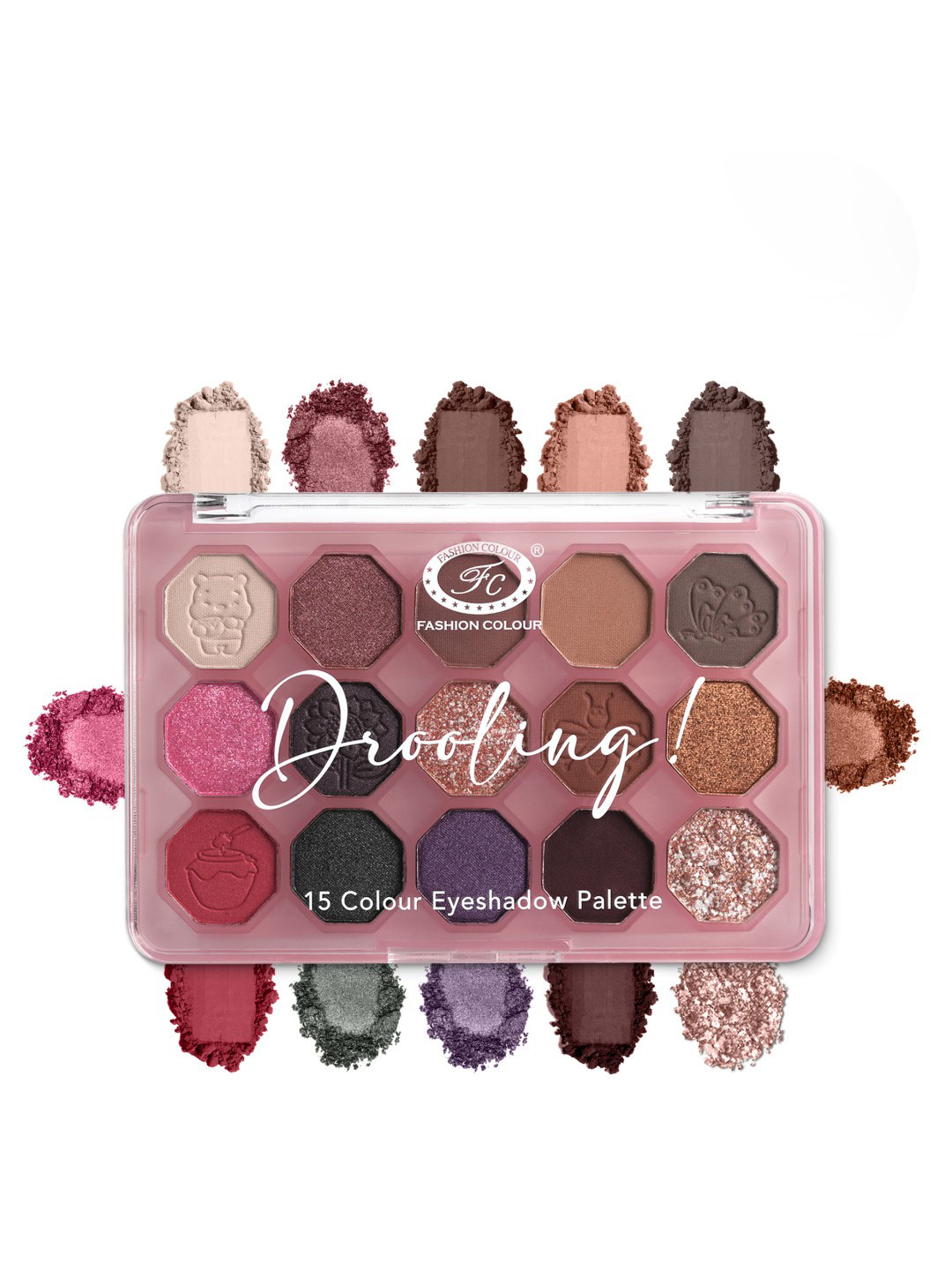 Fashion Colour Drooling 15 Colour Eyeshadow Palette - 11 g - FCHE02