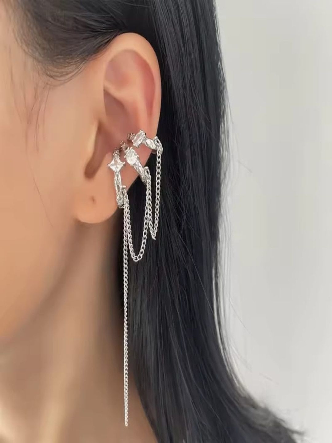 ROYAL NEEDS Geometric Ear Cuff Earrings