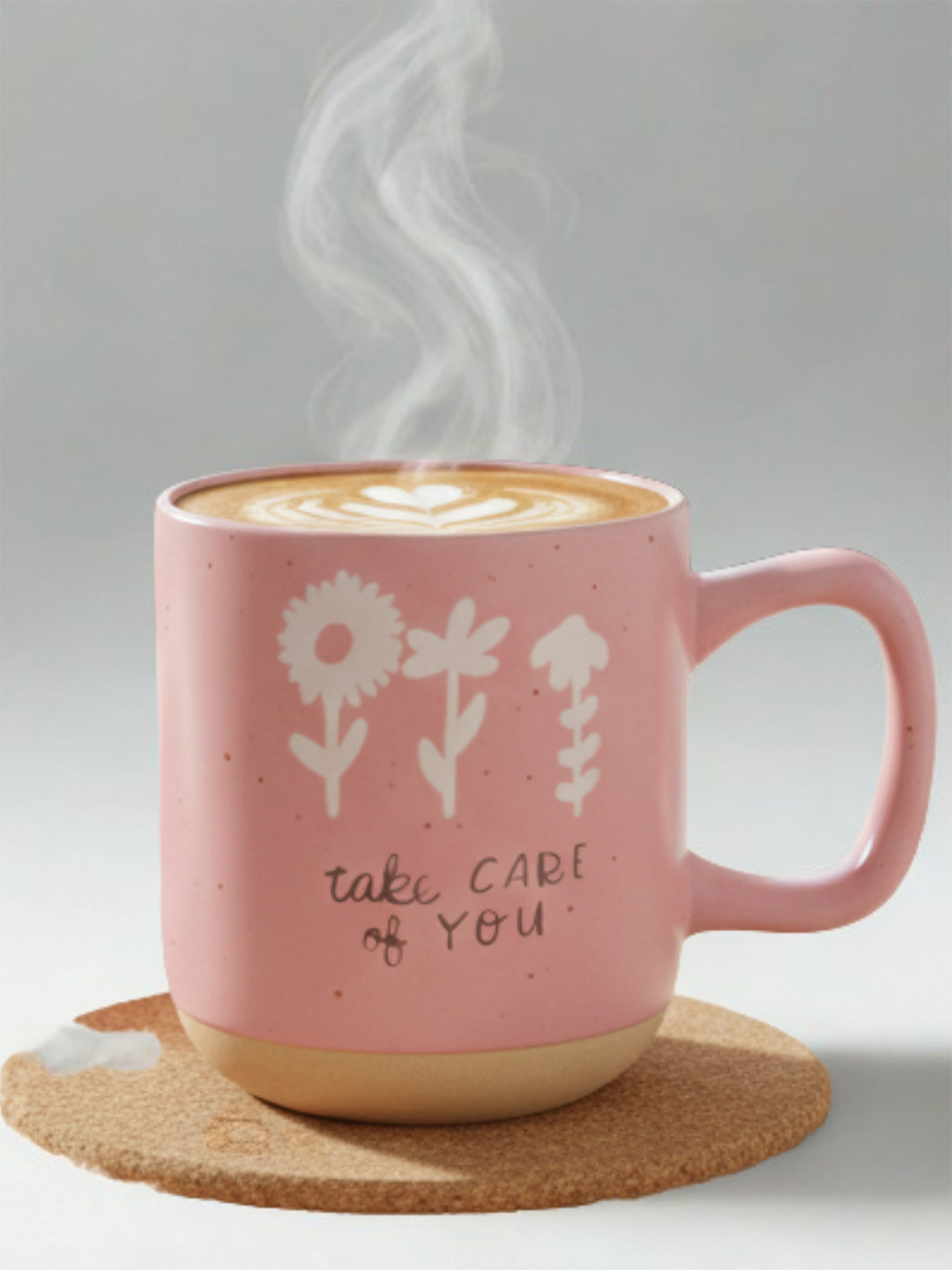 CLAY CRAFT Martha Typography Printed Matte Ceramic Microwave Safe Mugs 350ml