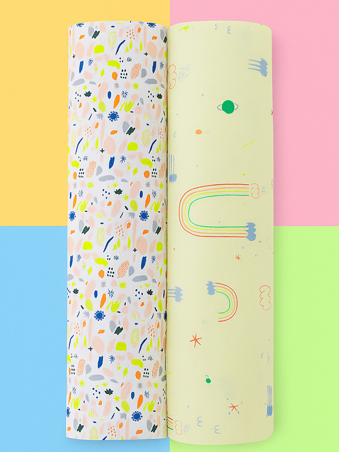Portico Pack of 2 Infants Little Peaches Pure Cotton Muslin Swaddle