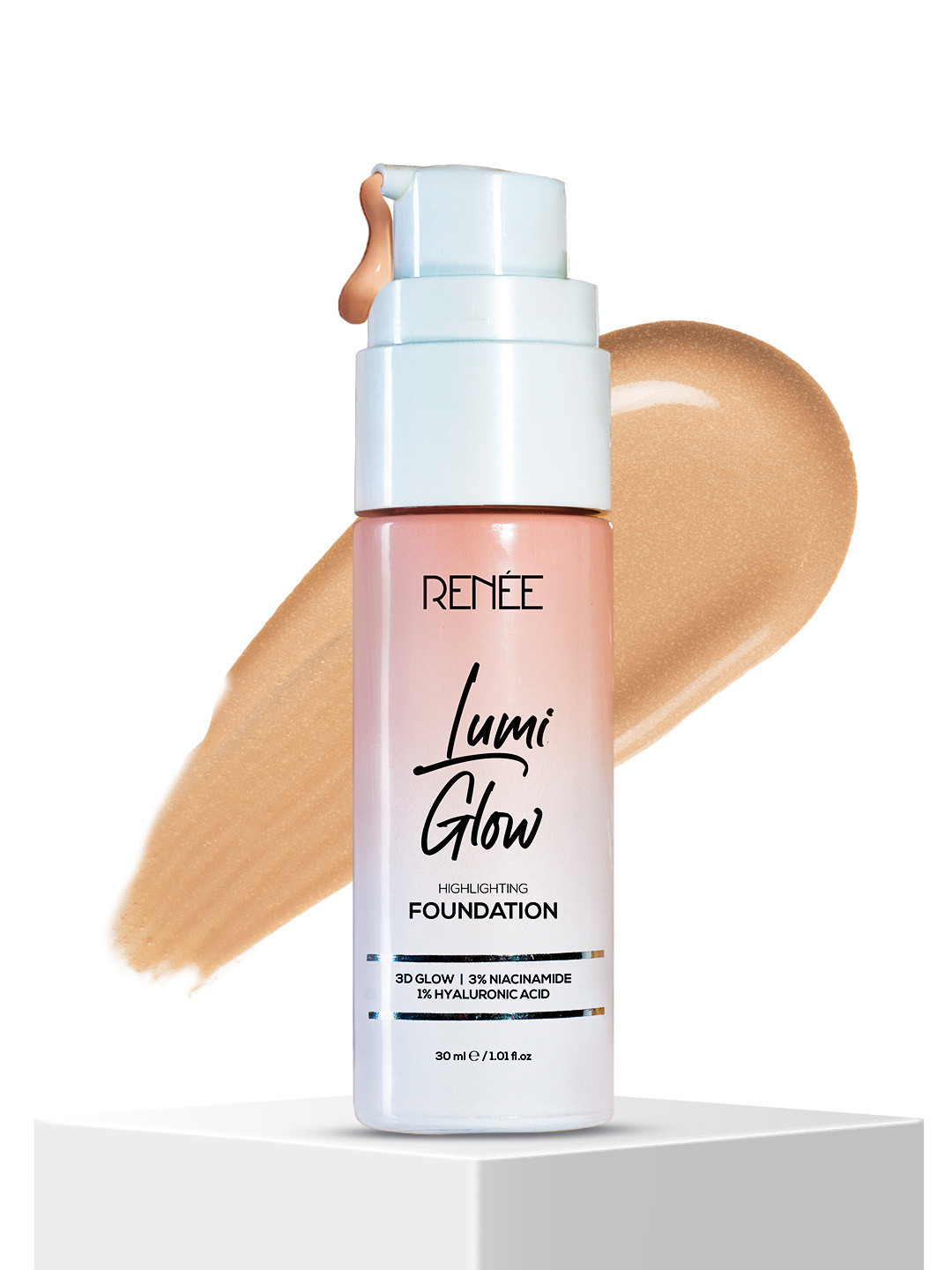 RENEE Lumi Glow Highlighting Liquid Foundation With 3D Glow - 30 ml - Luminous Sand