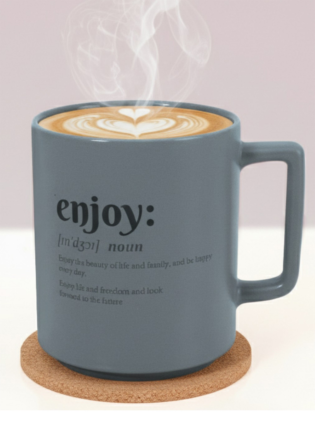 CLAY CRAFT Cleo Printed Ceramic Microwave Safe Mugs 420ml