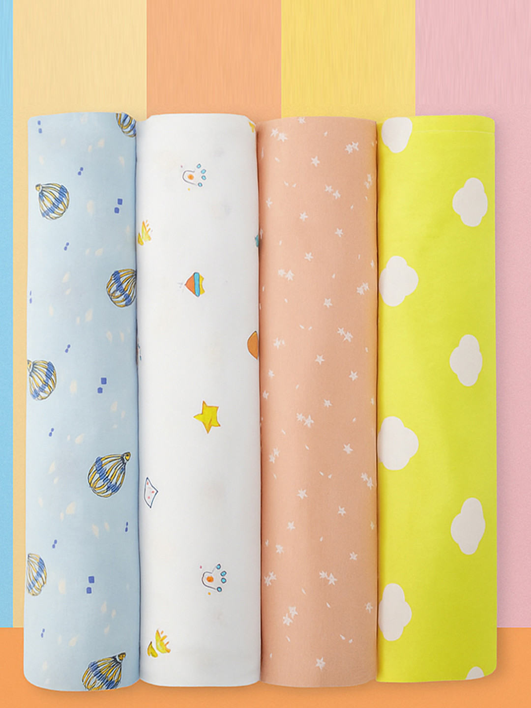 Portico Pack of 2 Infants Little Peaches 100% Cotton Muslin Cloth