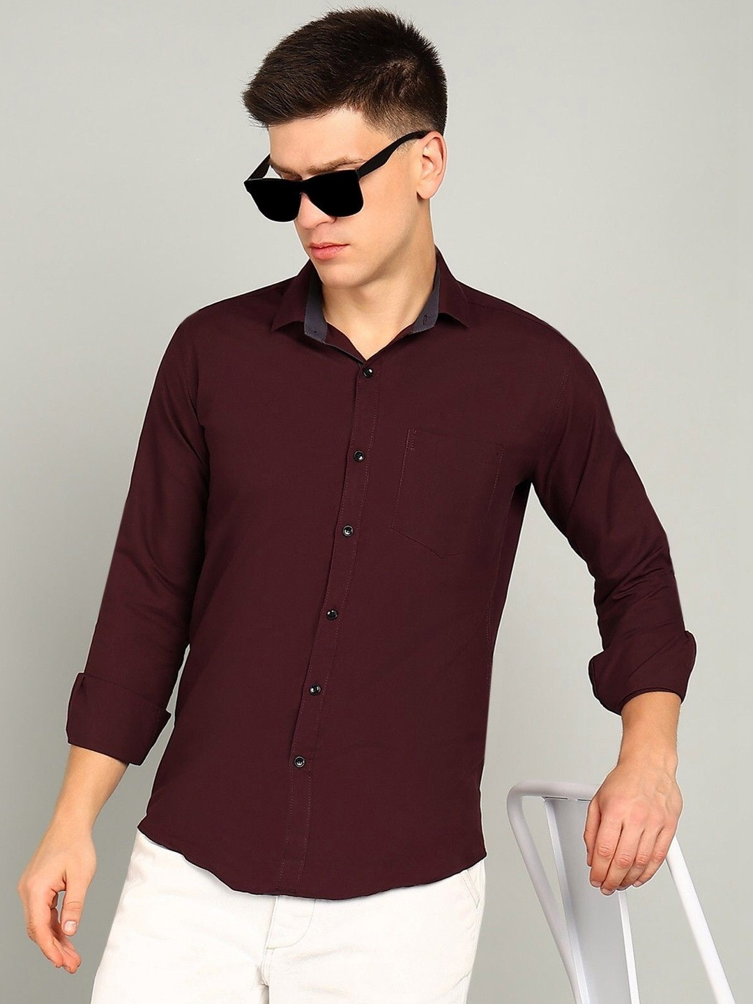 RODEIZ Men Comfort Slim Fit Casual Shirt