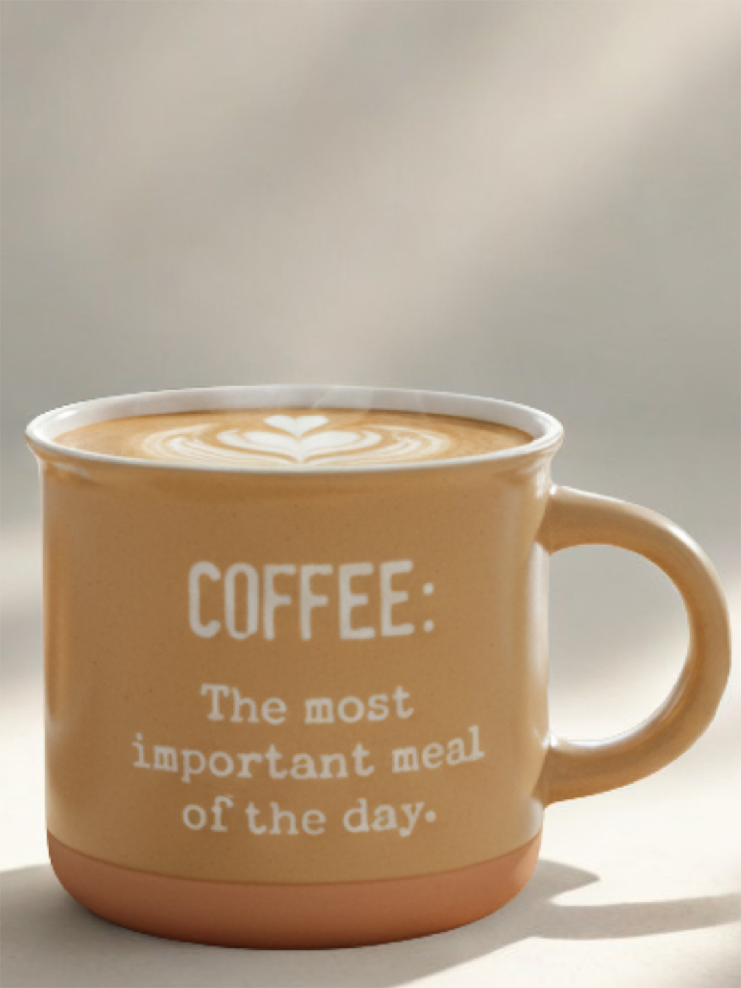 CLAY CRAFT Selas Typography Printed Ceramic Microwave Safe Mugs 380ml