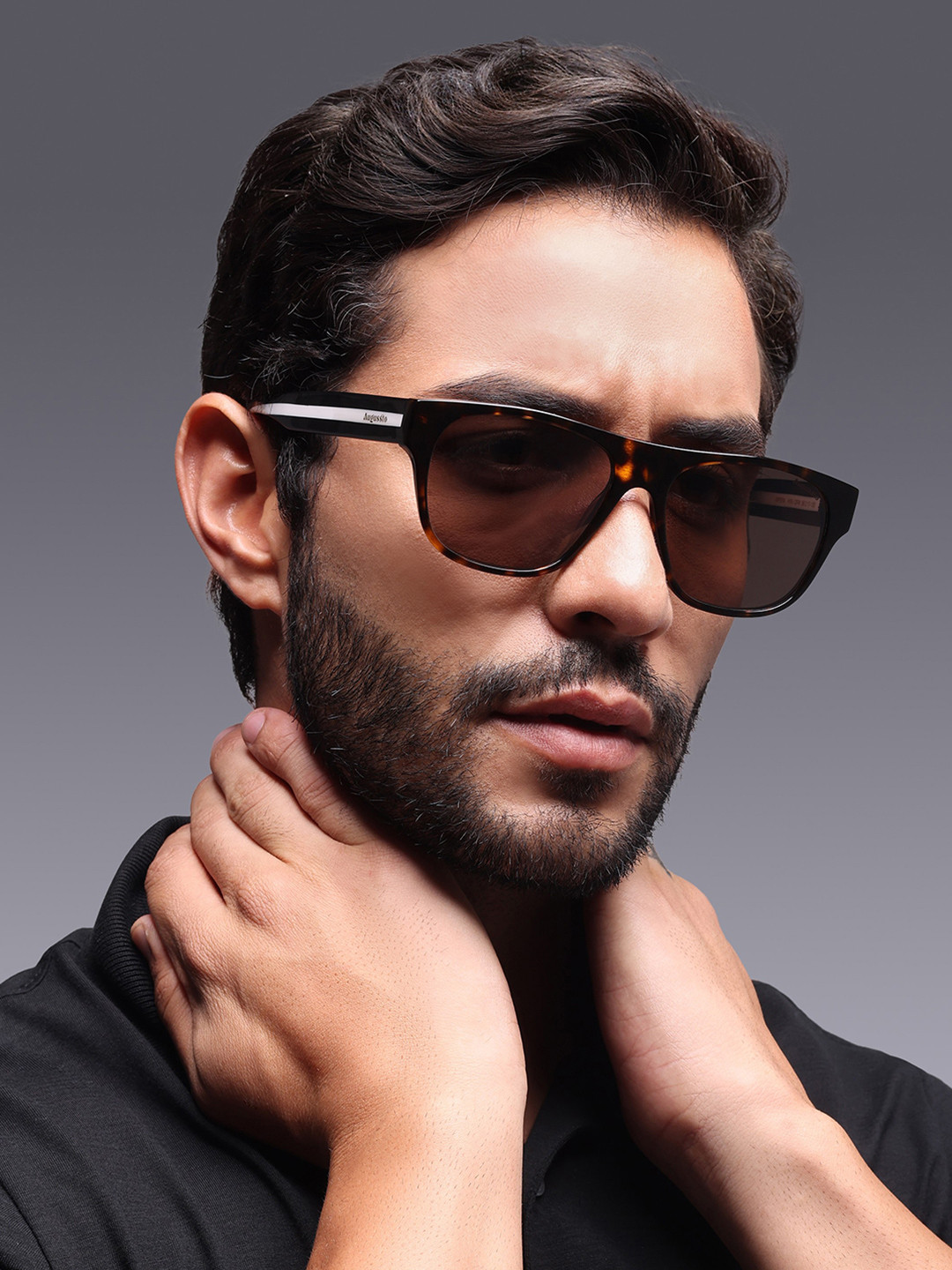 Augussto Unisex Square Style Browline Sunglasses With IMPERIA-HVN OFW