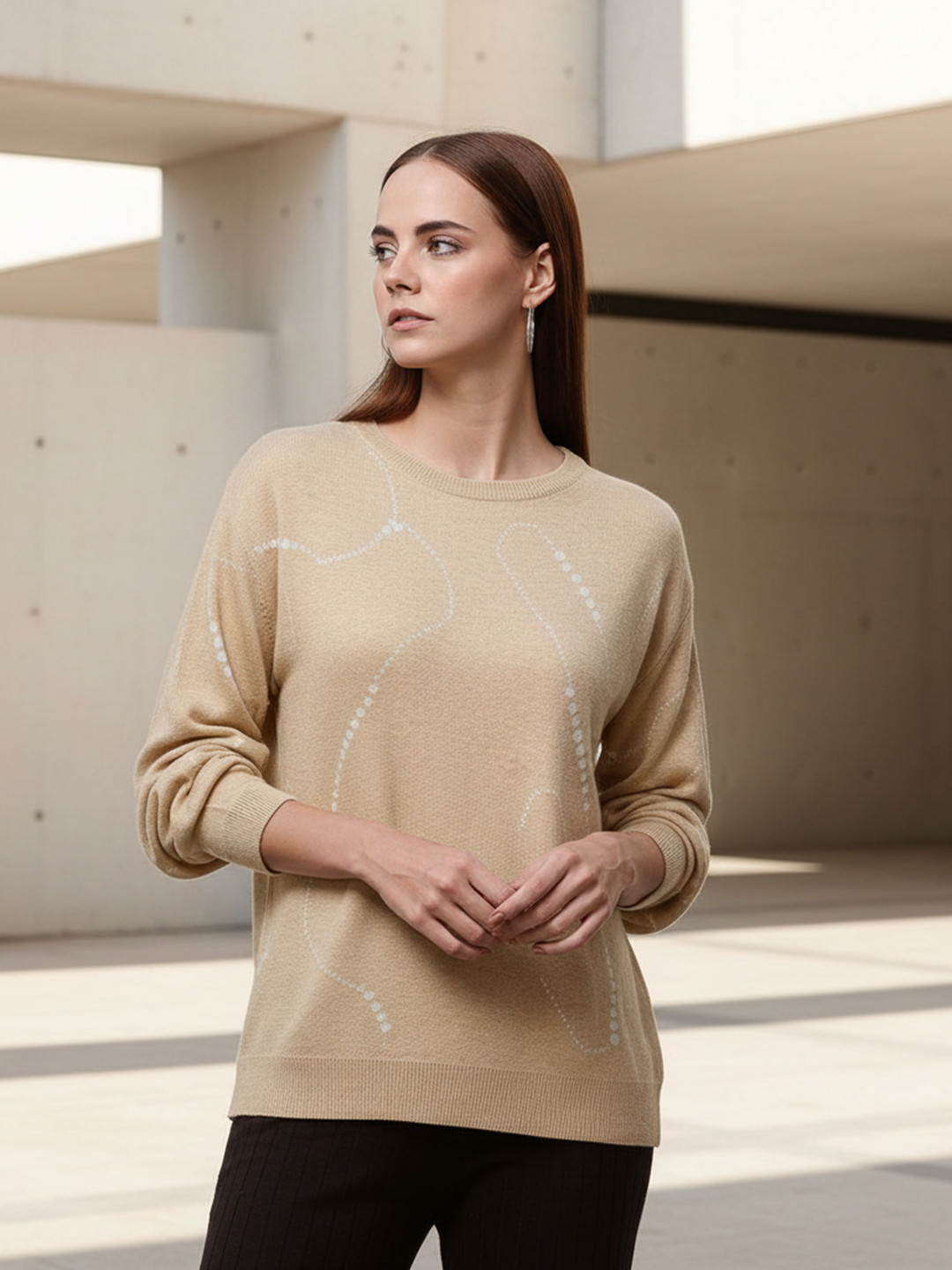 bebe Exclusive Collection Printed Pullover