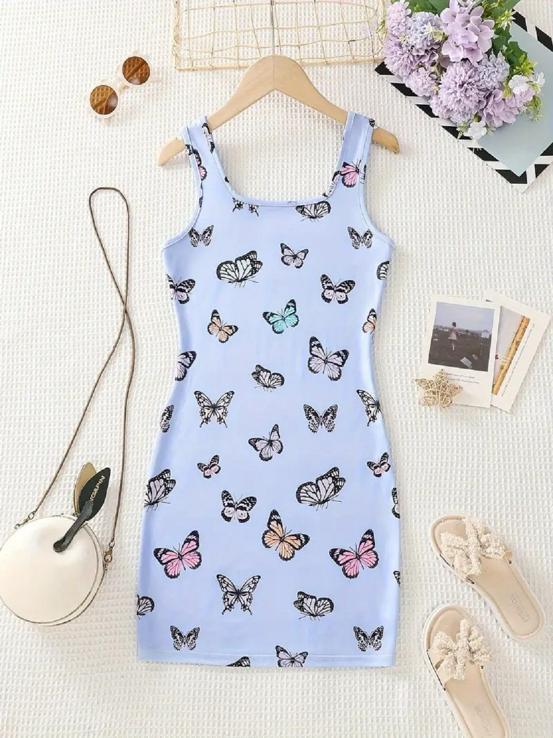 YK Print Bodycon Mini Dress