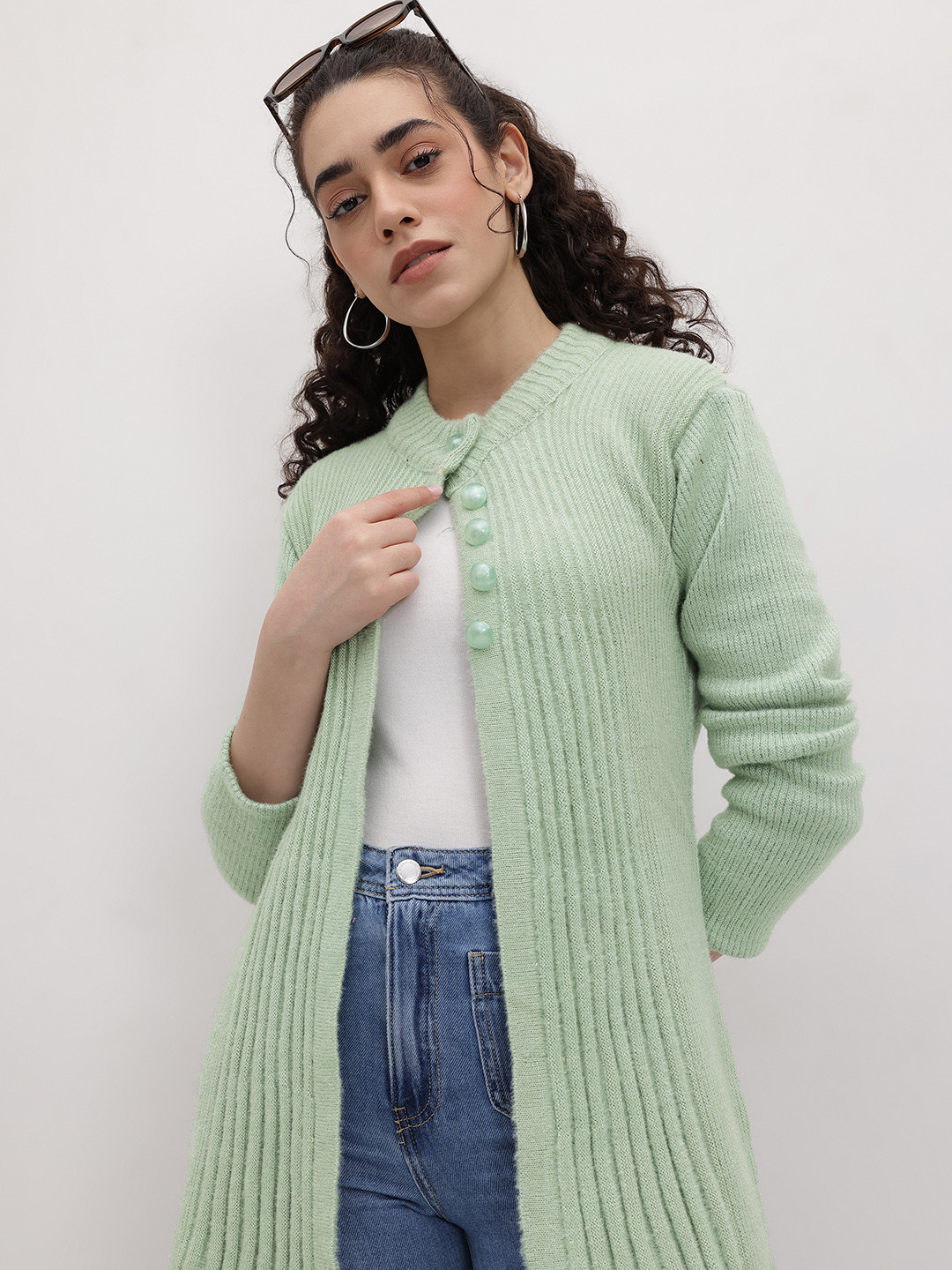 The Roadster Life Co. Ribbed Longline Woollen Cardigan