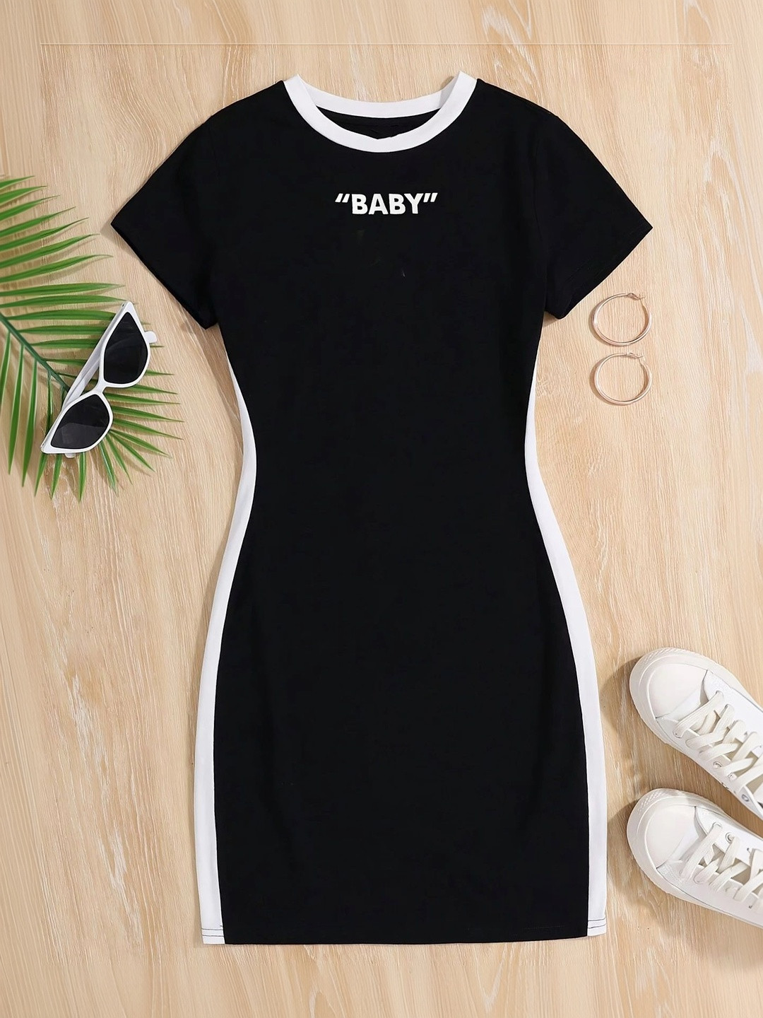 YK Print Bodycon Dress