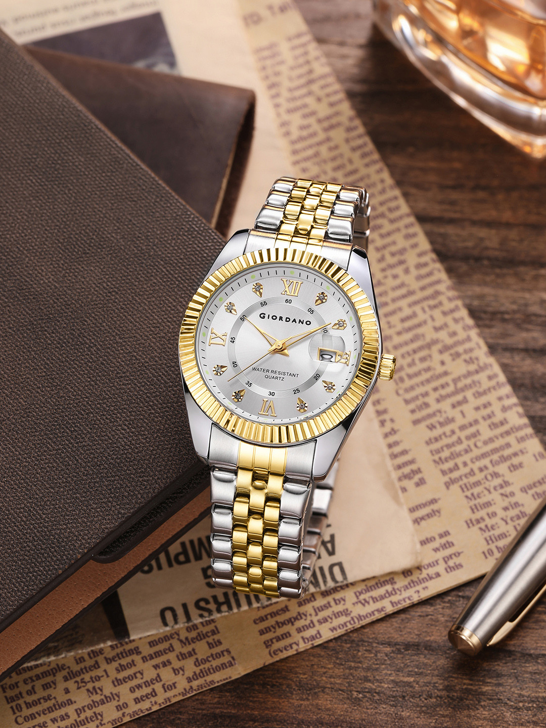 GIORDANO Men Dial & Stainless Steel Straps Analogue Watch GZ-50139-55