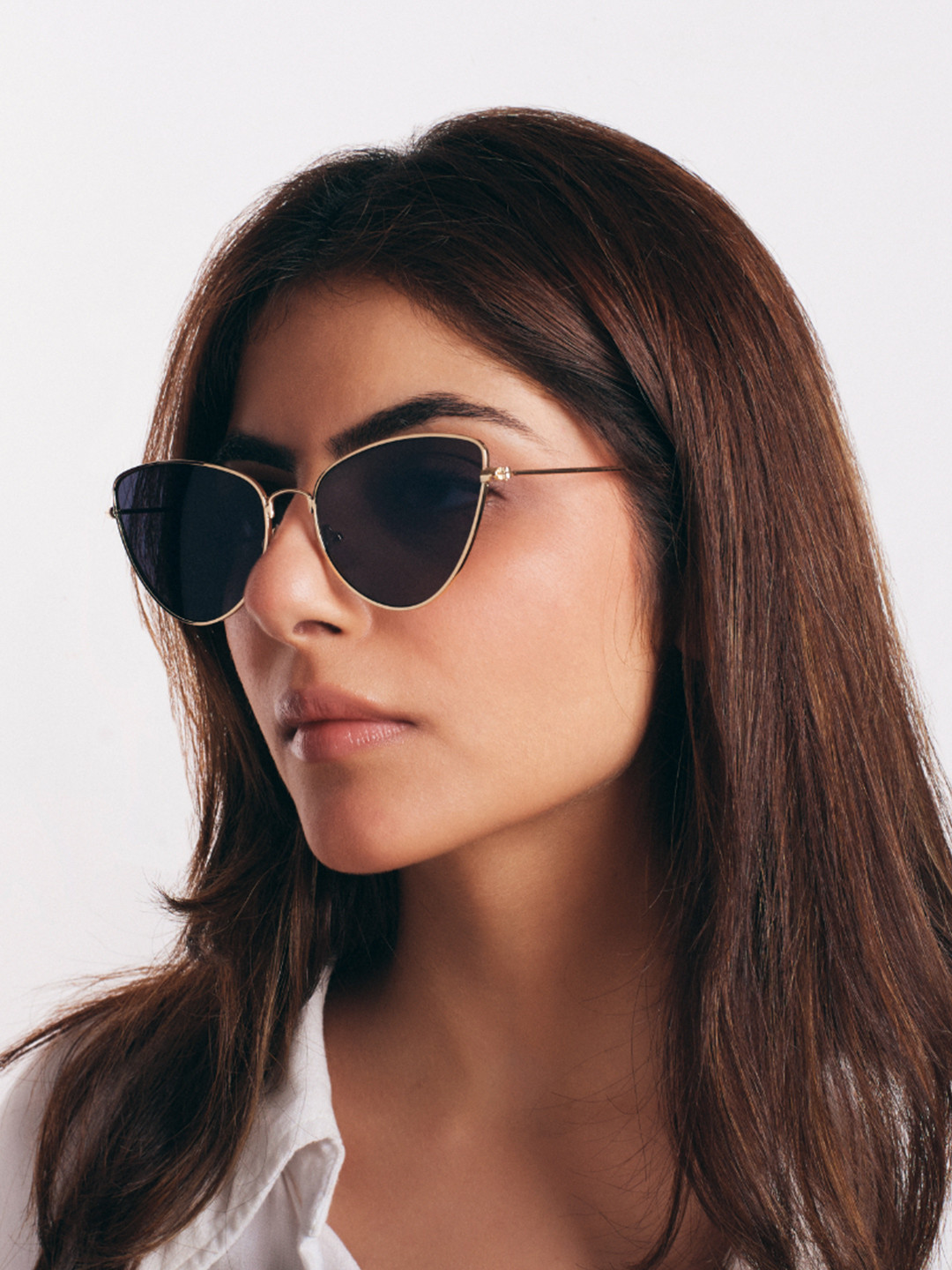 SALTY Retro Cat Eye UV400 Protection Sunglasses for Women SG0042-G-BK