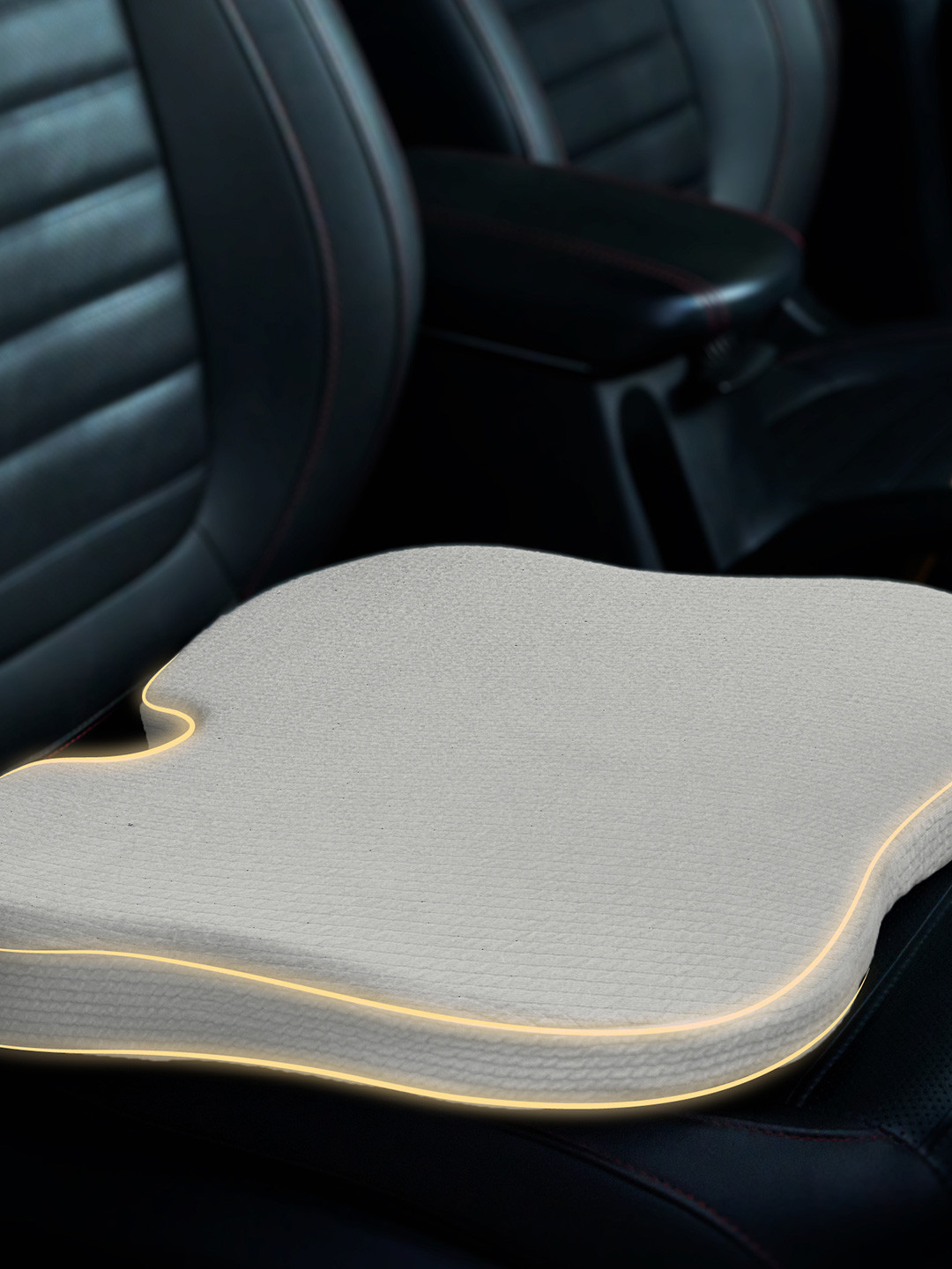betterhood Grey Memory Foam Ergonomic Car Seat Cushion