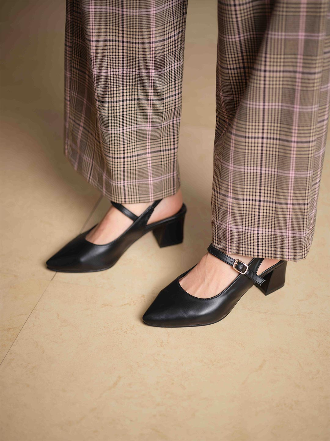 ERIDANI Lunaa Pointed Toe Block heels