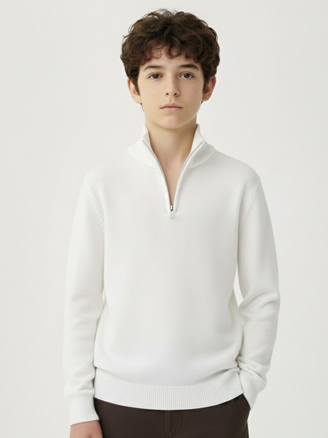 CLOTHIFY Boys Half-Zip Pullover Sweater