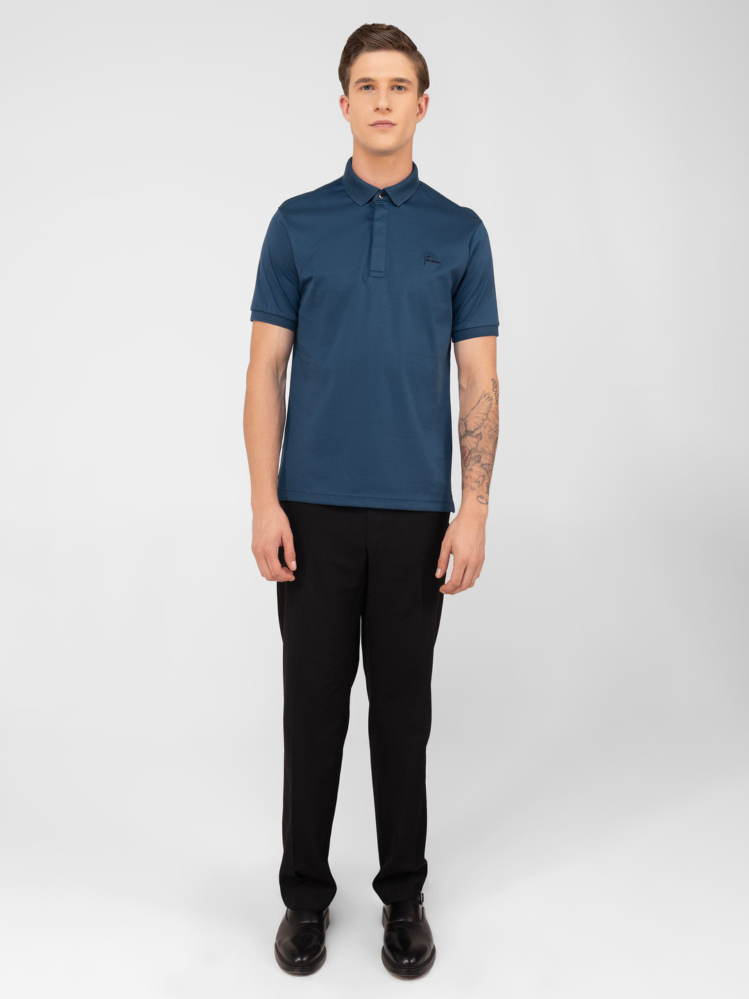 TENHEM Men Polo Collar Pure Cotton T-shirt