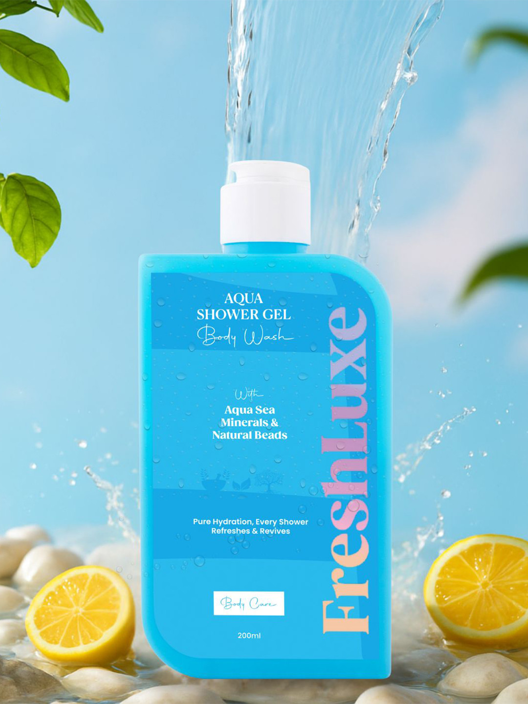 Freshluxe Aqua Essence Shower Gel & Body Wash With Sea Salt - 200 ml