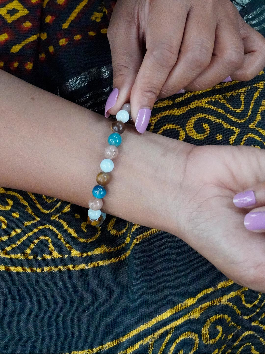Love Rocks Gemini Zodiac Crystal Beaded Bracelet