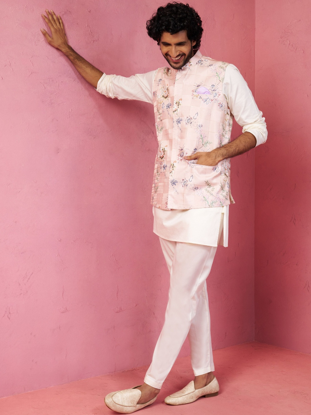 VASTRAMAY Men Nehru Jacket Kurta with Pyjama Set