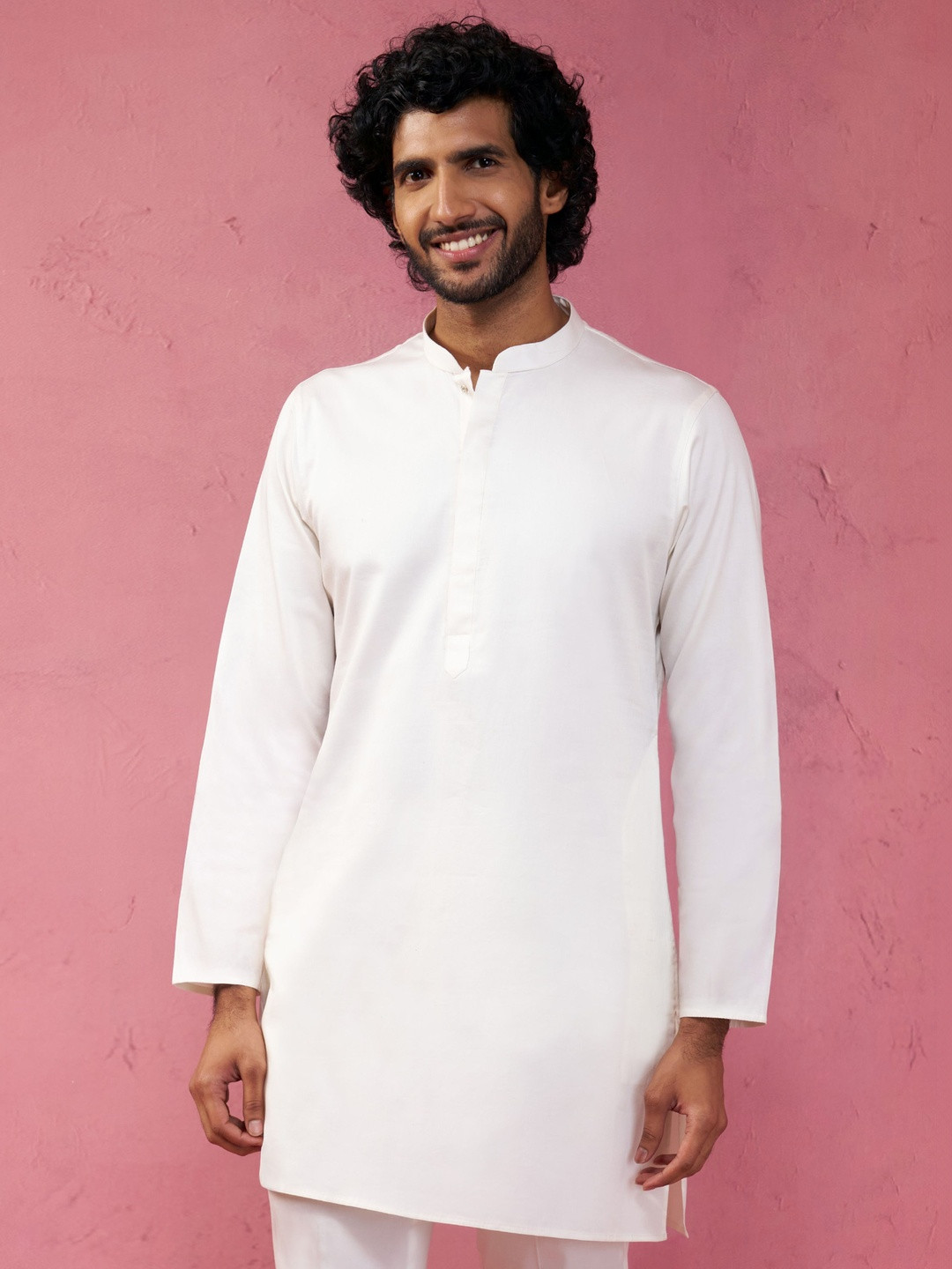 VASTRAMAY Men Satin Kurta