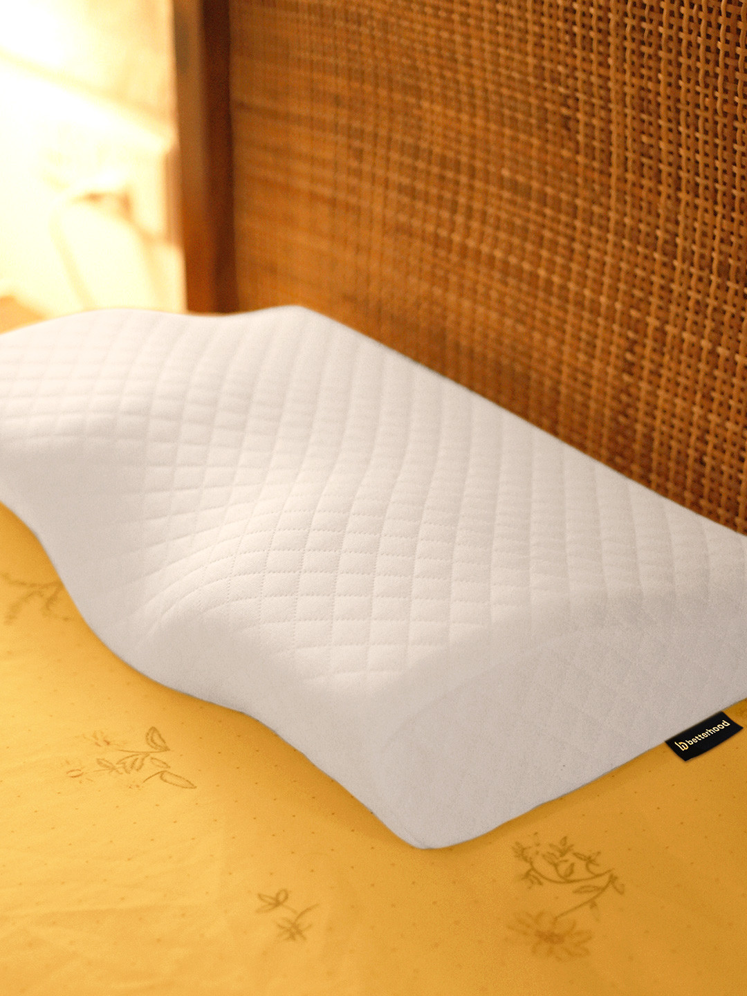 betterhood White Memory Foam Ergonomic Contour Cervical Sleep Pillow