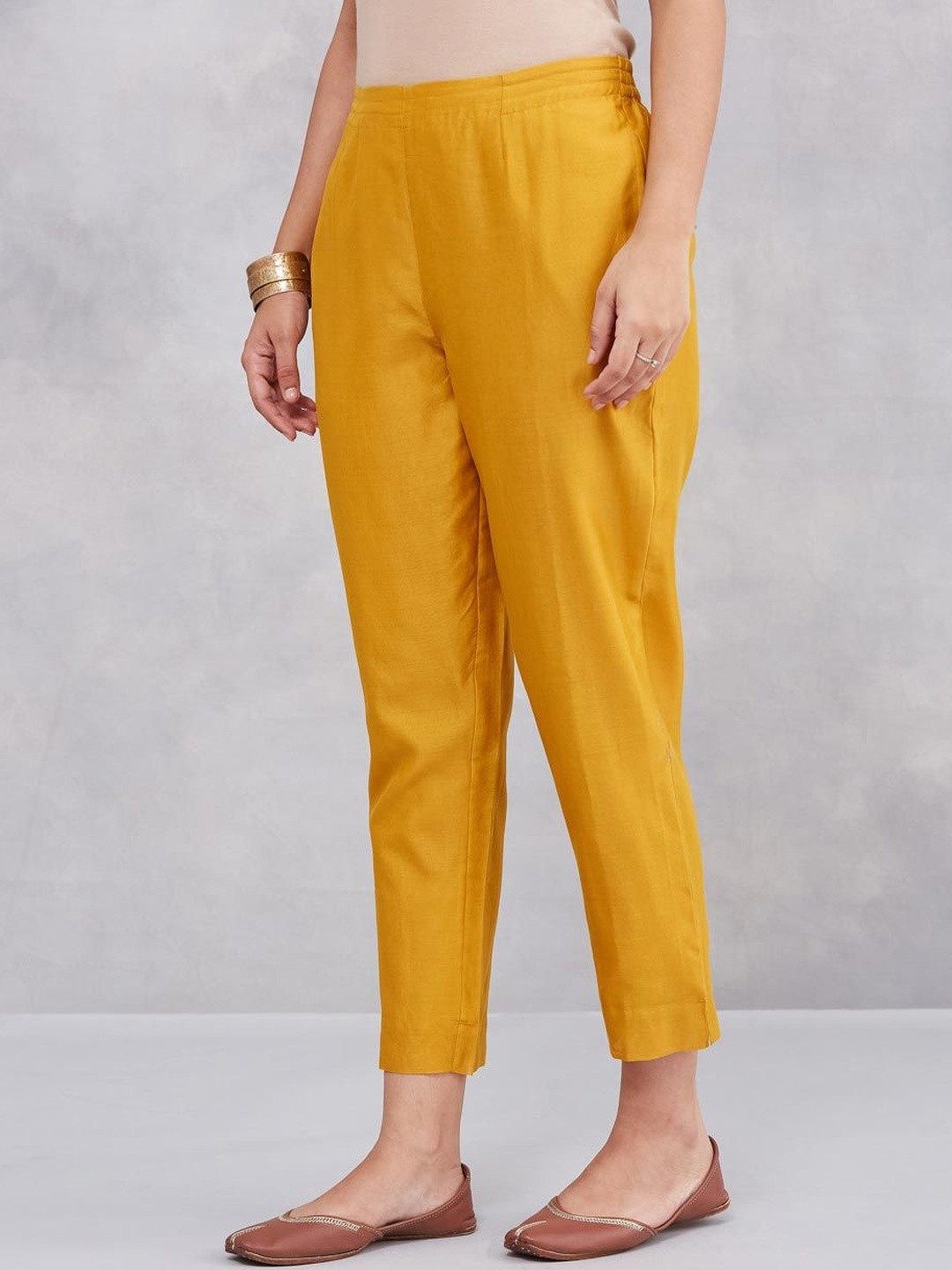 Fabindia Women High-Rise Trousers
