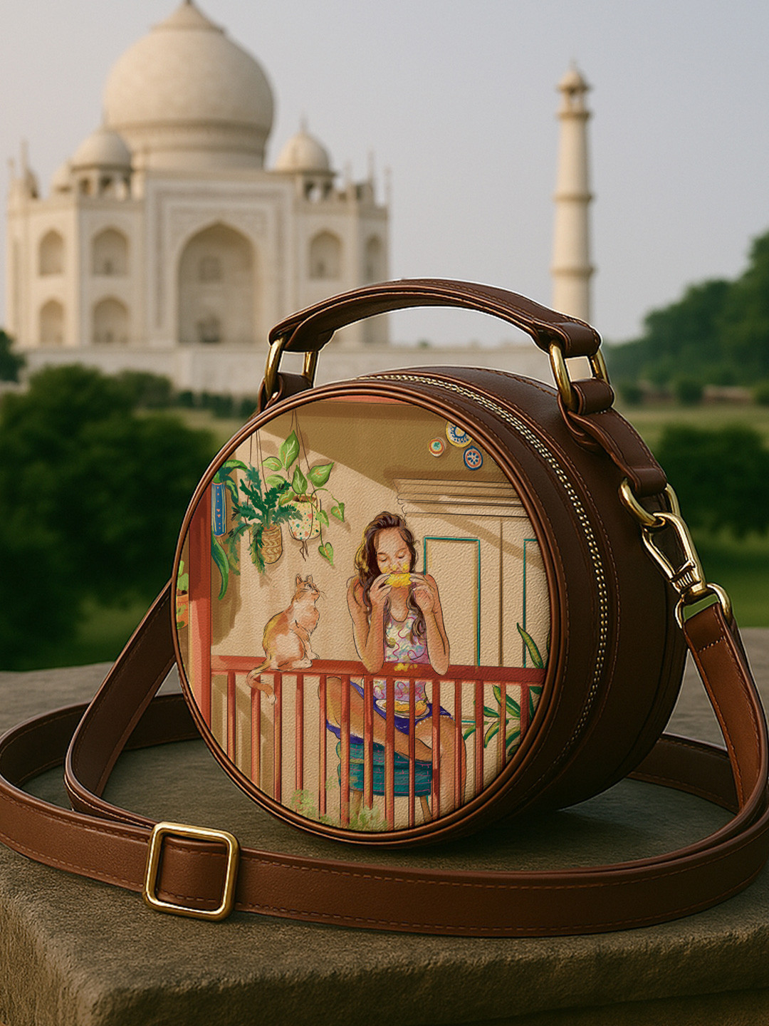 Kalankit Bucket Satchel with Tasselled