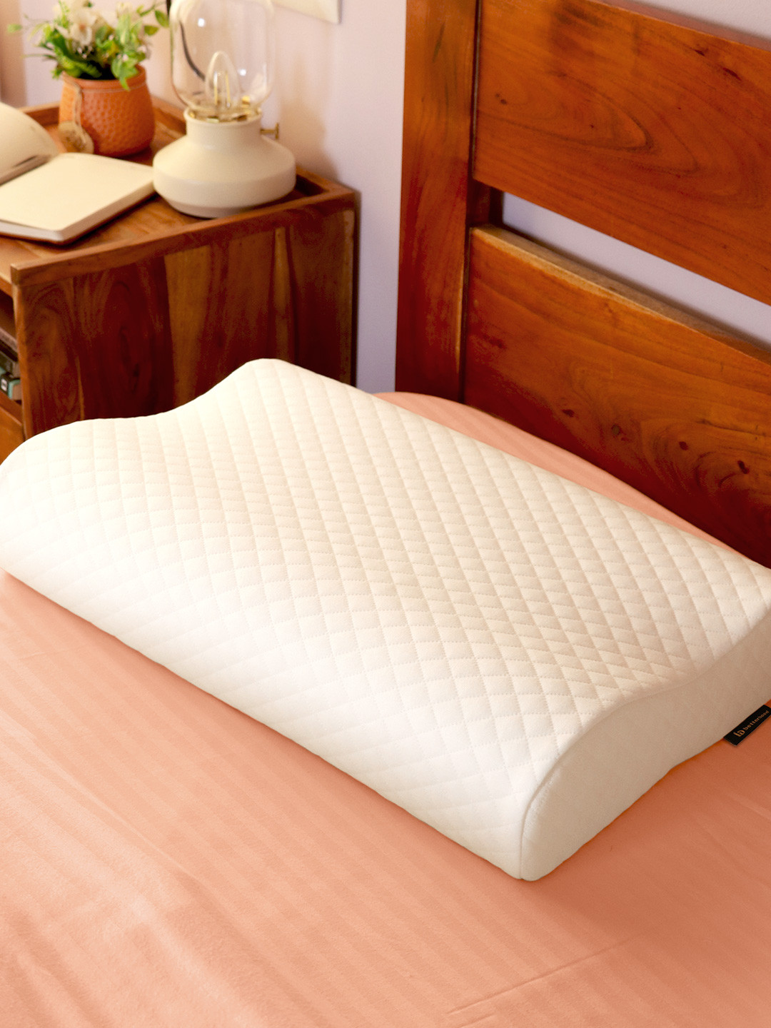 betterhood White Memory Foam Ergonomic Dual Height Small Cervical Sleep Pillow