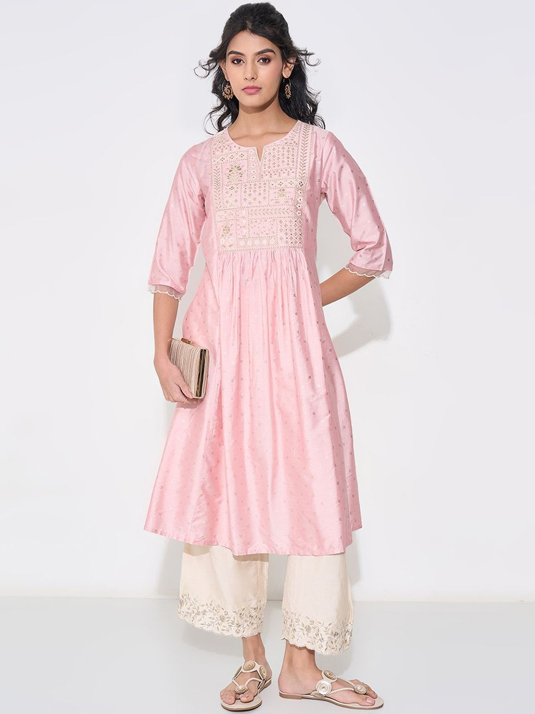 RANGMANCH BY PANTALOONS Women Embroidered Anarkali Kurta