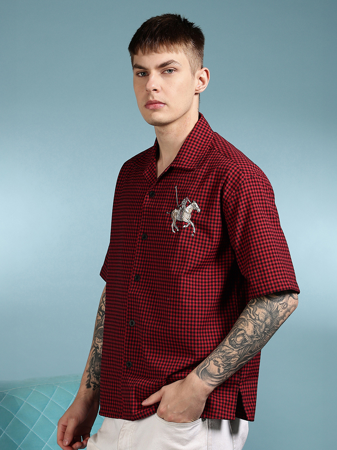 Eszett Polo Sport Oversized Cuban Collar Cotton Shirt