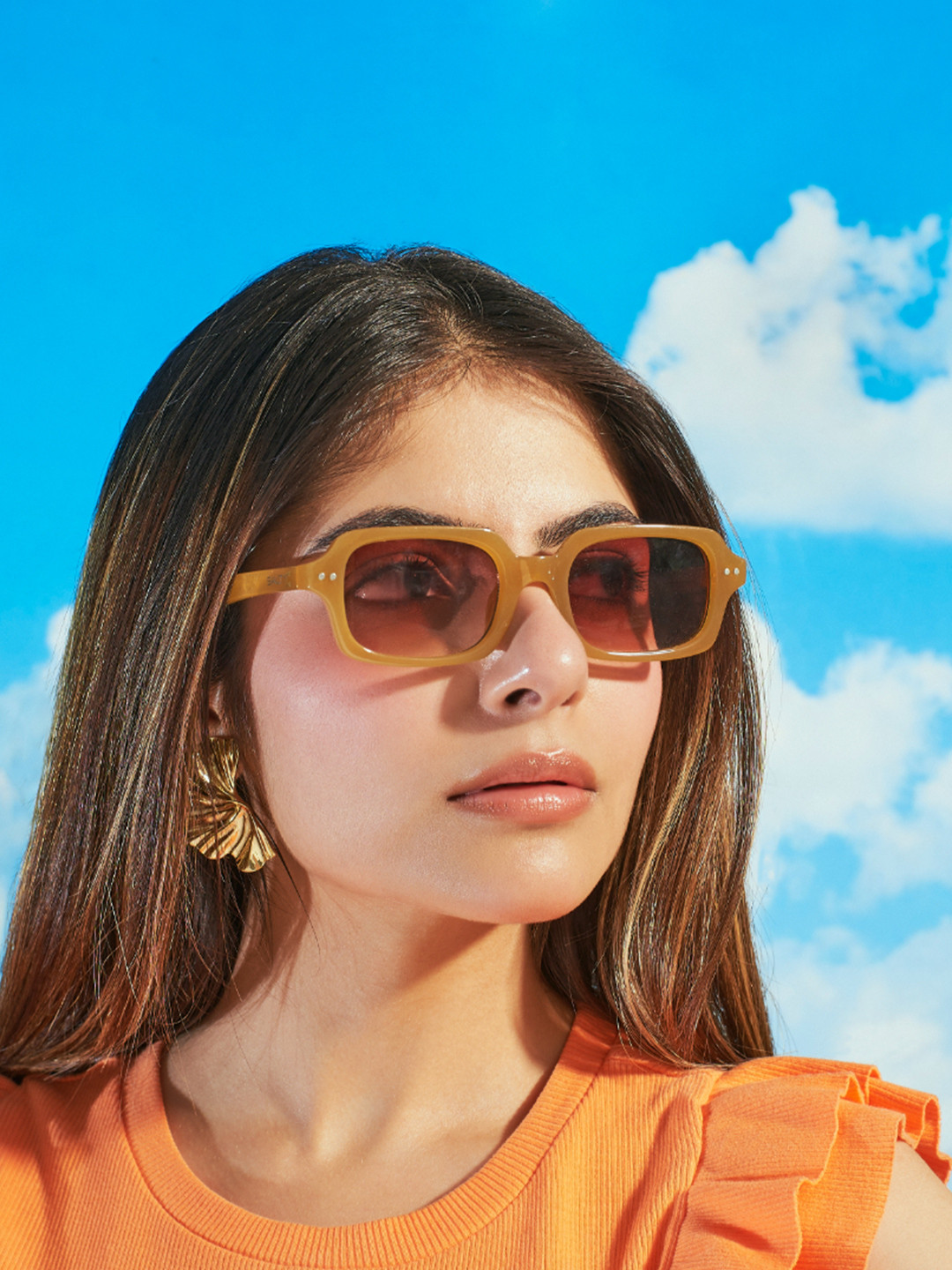 SALTY Unisex Espresso Pop Fashionable Sunglasses SG0005-BR-BR