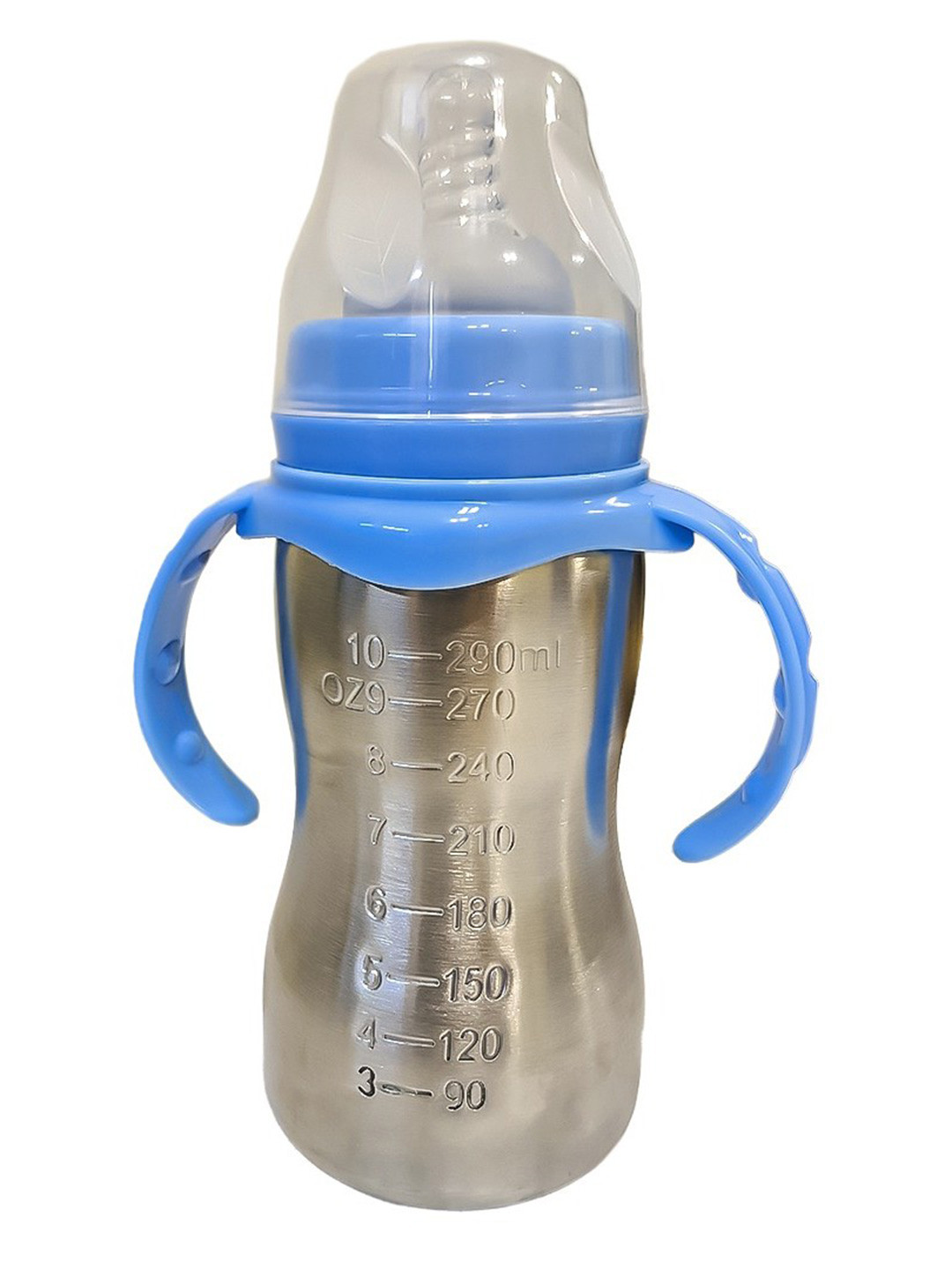 JOYFILLS Infants 2 In 1 Stainless Steel Feeding Bottle Anti - Colic BPA Free  - 290ml