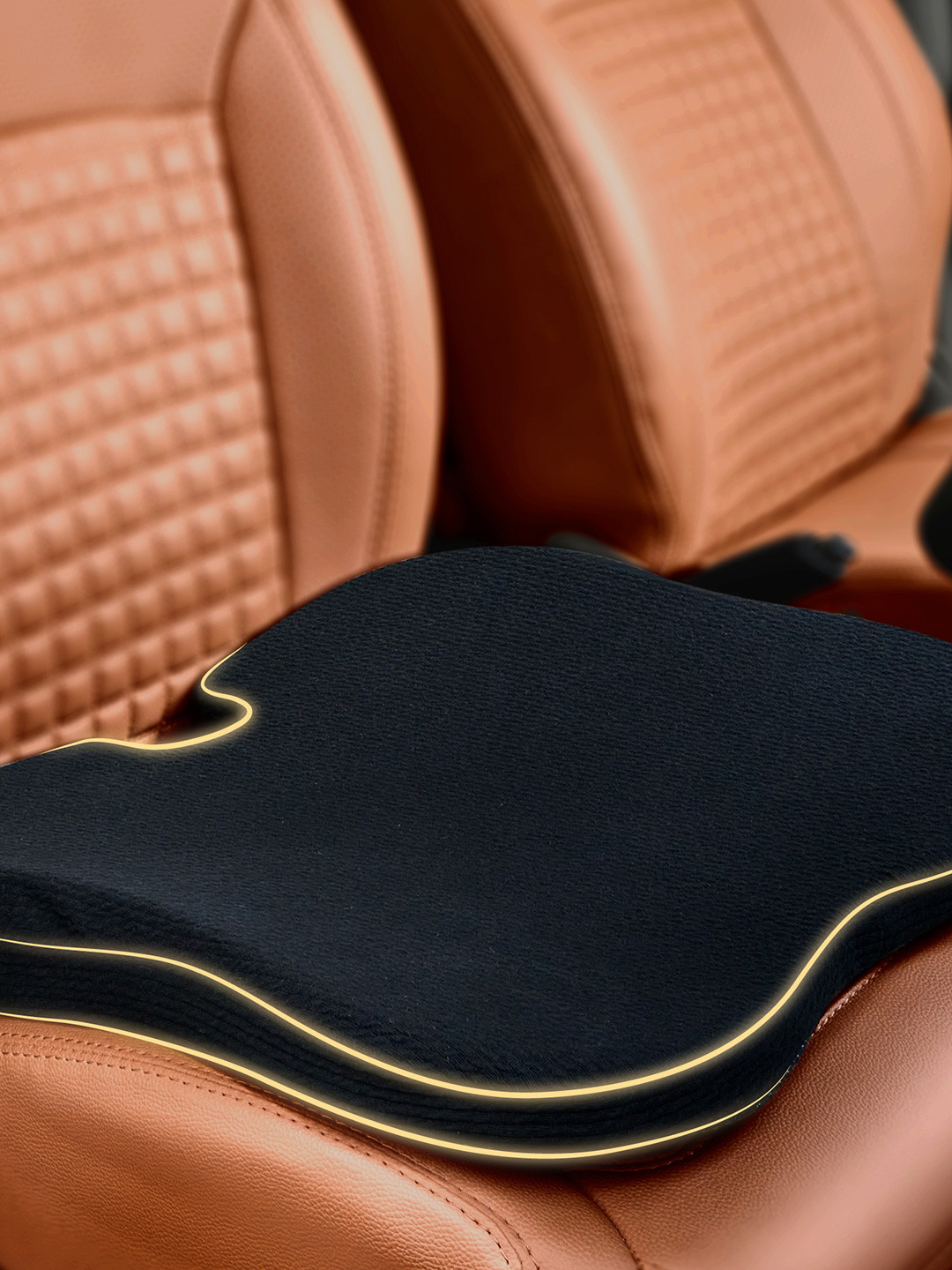 betterhood Black Memory Foam Ergonomic Car Seat Cushion