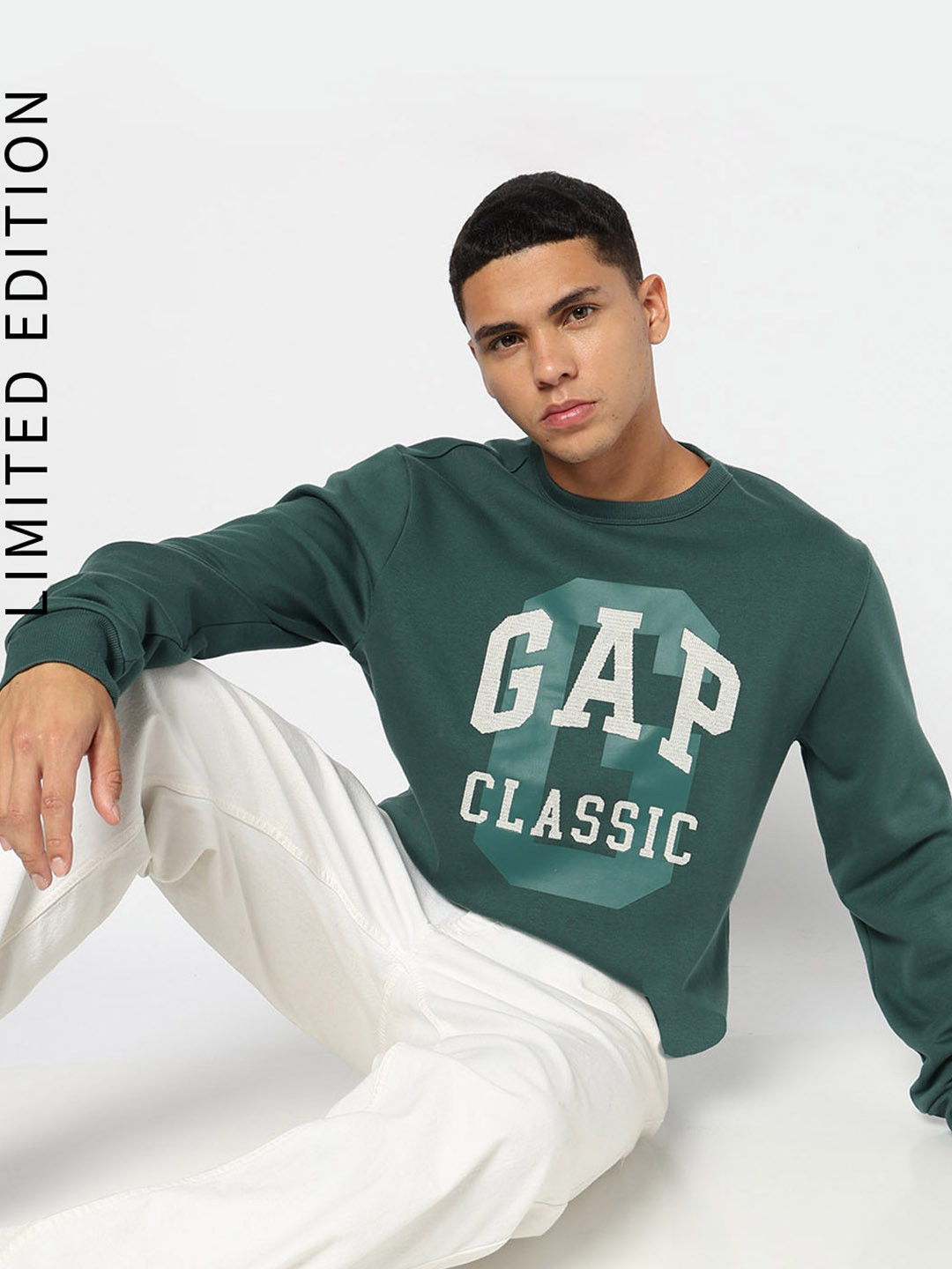 GAP Brand Logo Printed Knitted Pullover