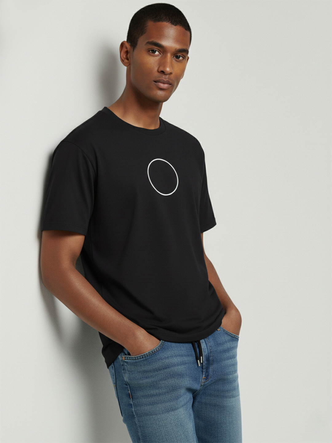 ether Geometric Self Design Pure Cotton Sweatshirt