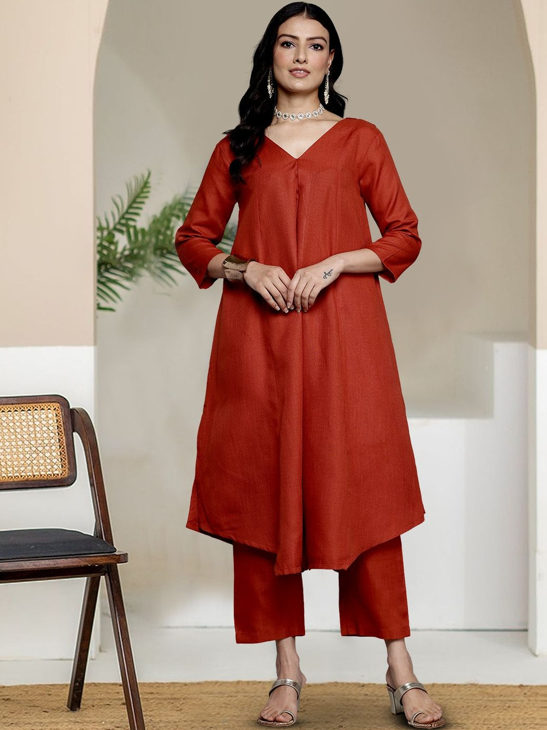 all about you Women Regular Kurta with Trousers