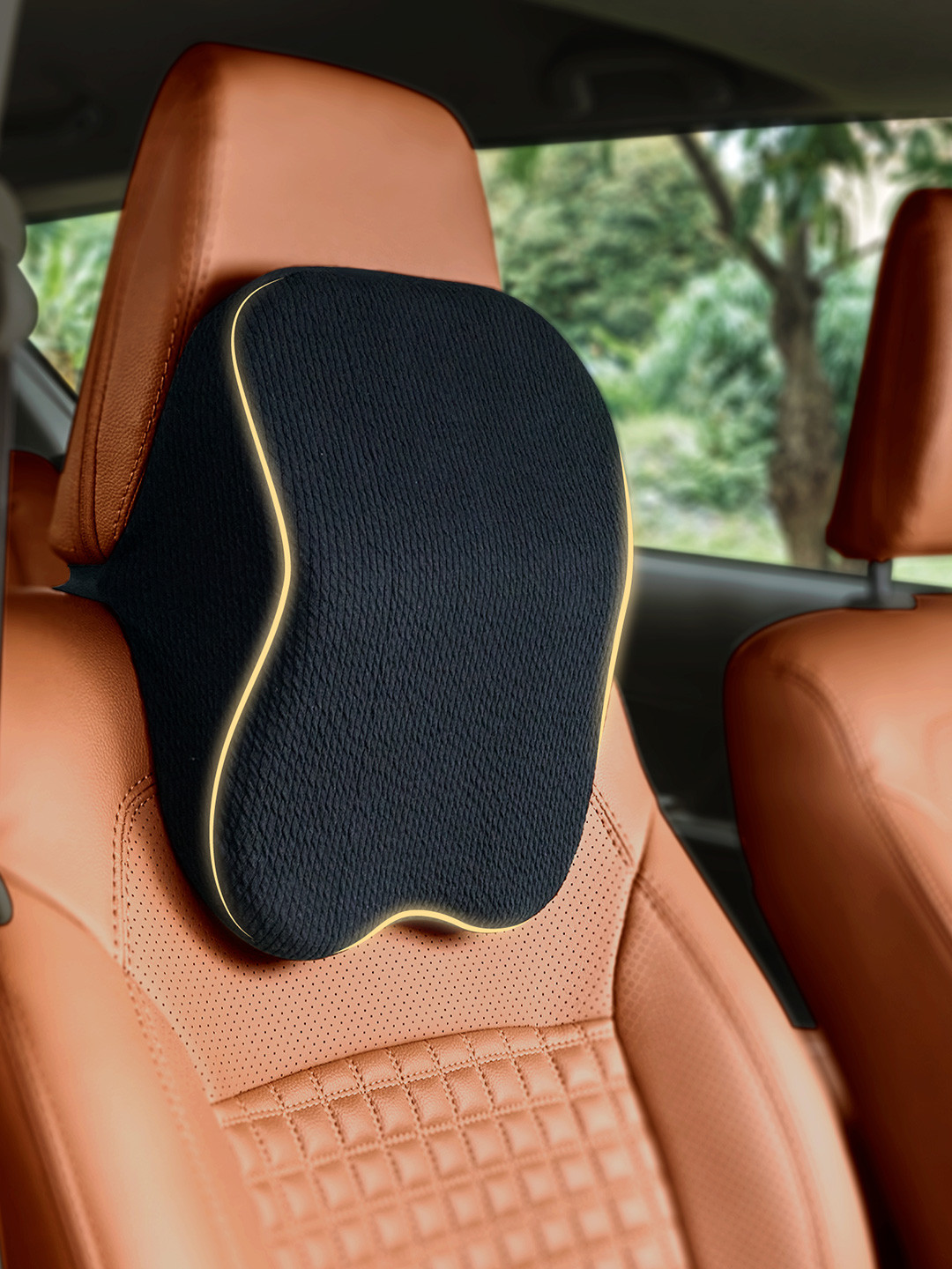 betterhood Black Memory Foam Ergonomic Neck Support Car Cushion