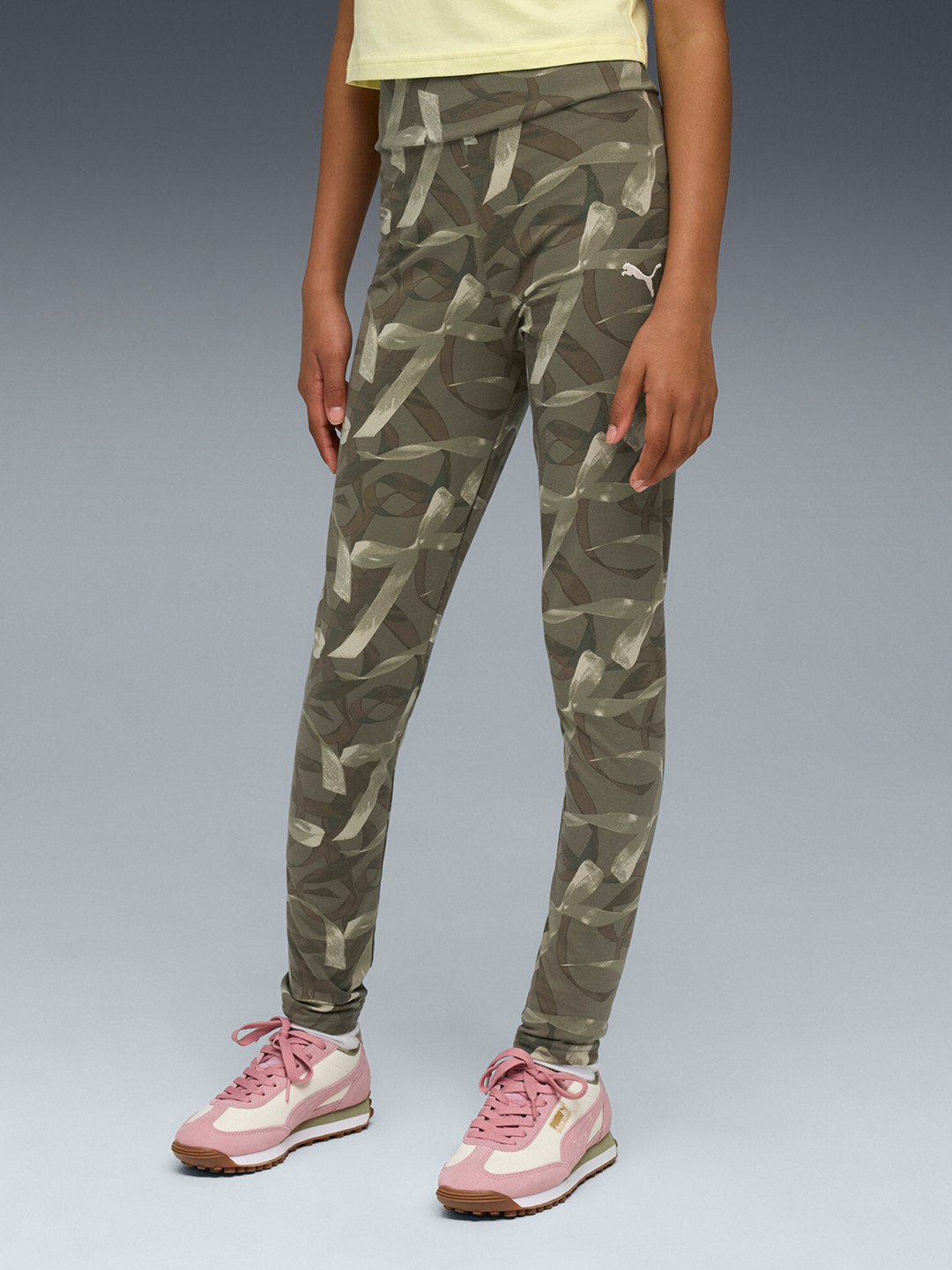 Puma Bowtique Girls All Over Printed Tights
