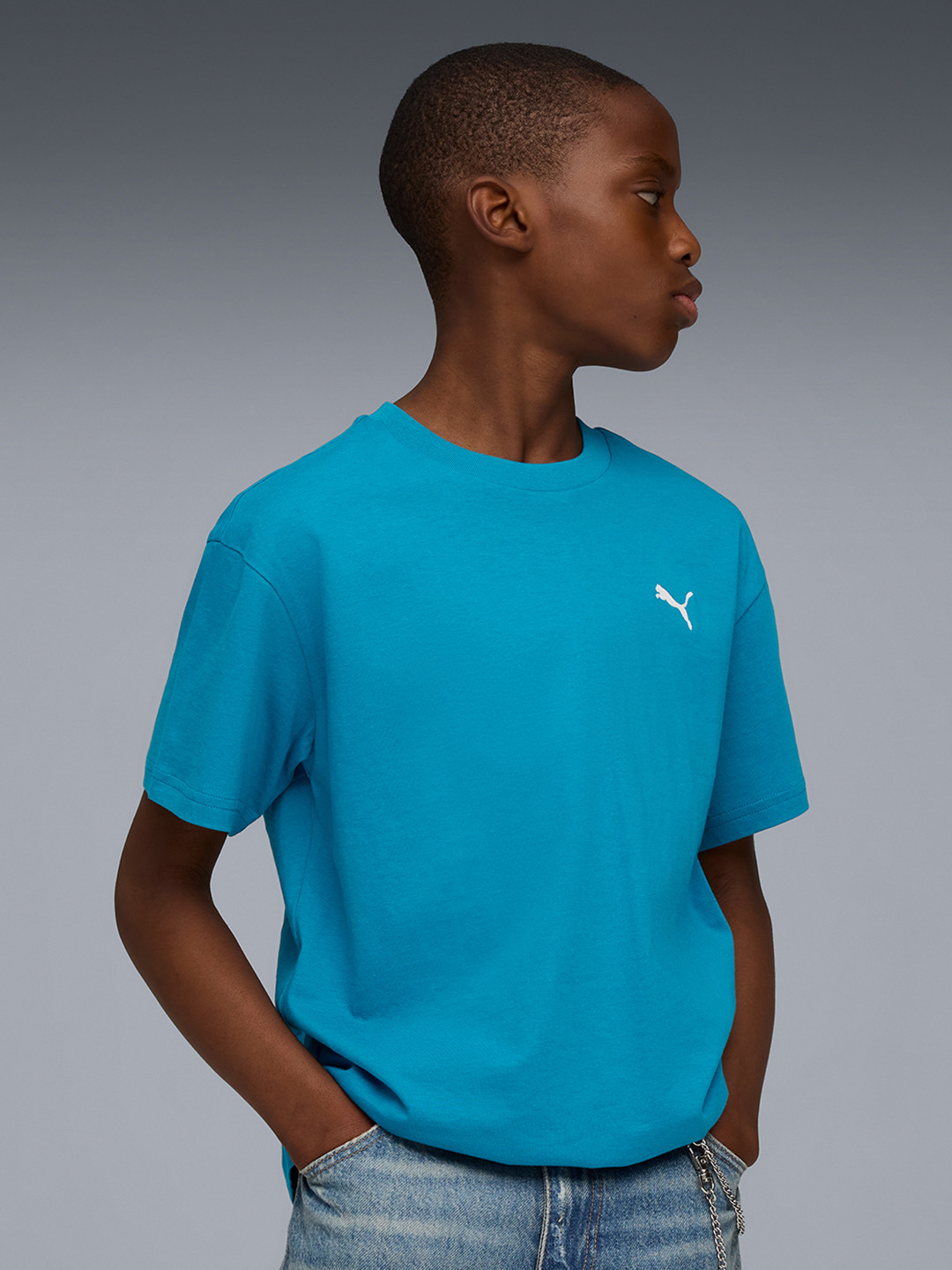 Puma Wardrobe Essentials Boxy Youth Cotton Tee