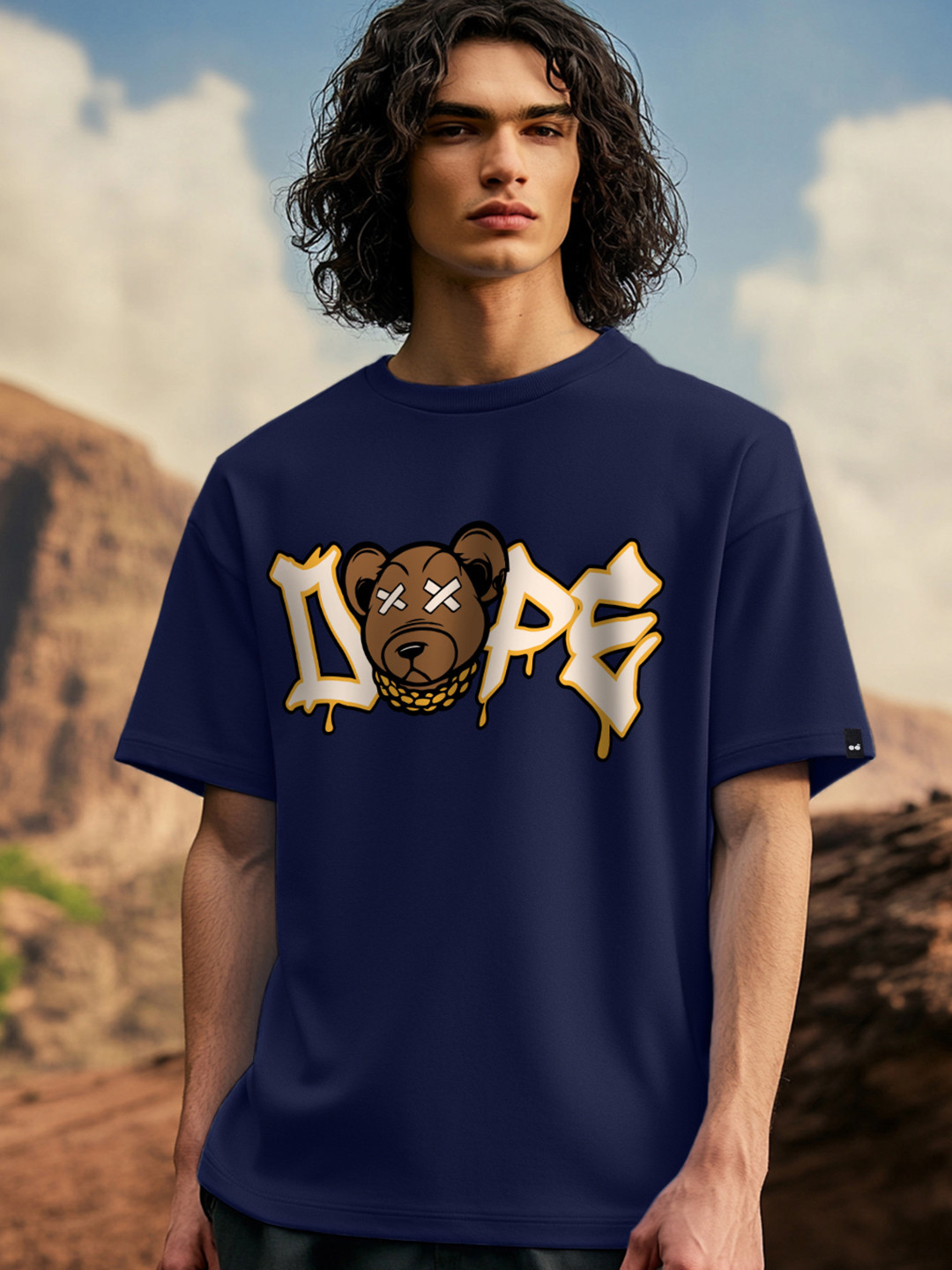 Bewakoof Dope Bear Graphic Printed Oversized T-shirt