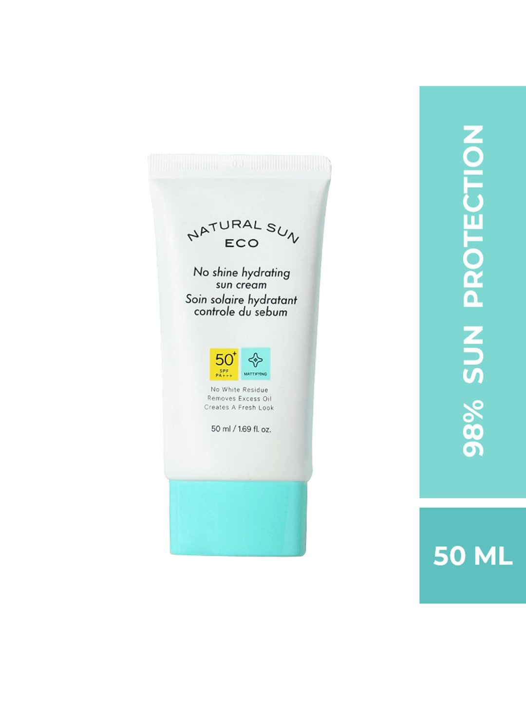 The Face Shop Natural Sun Eco No Shine Hydrating SPF 50+ PA++++ Sun Cream - 50 ml