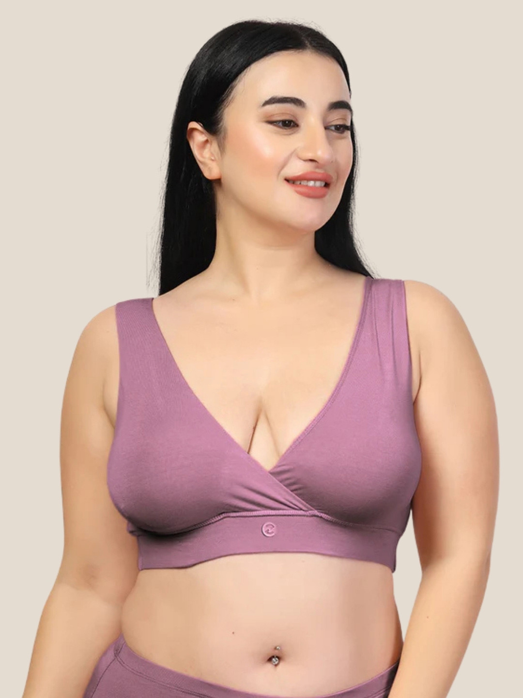 House Of Zelena Women Slip-On Full Coverage Lightly Maternity Removable Padded Bra