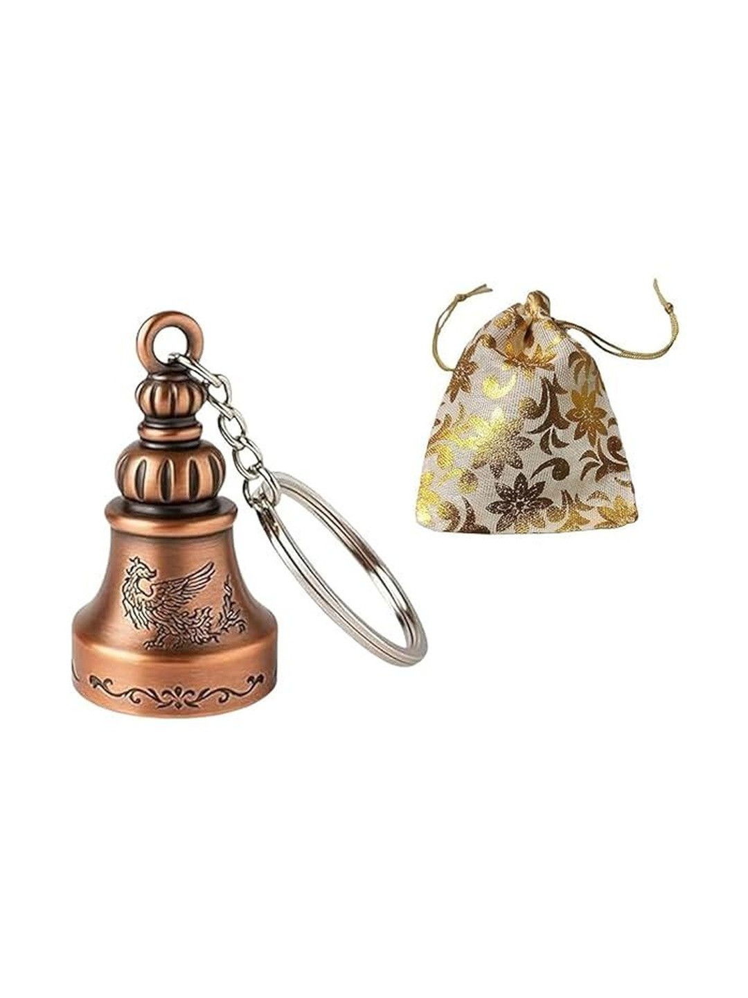APNA KANHA Textured Bell Keychain With Bag
