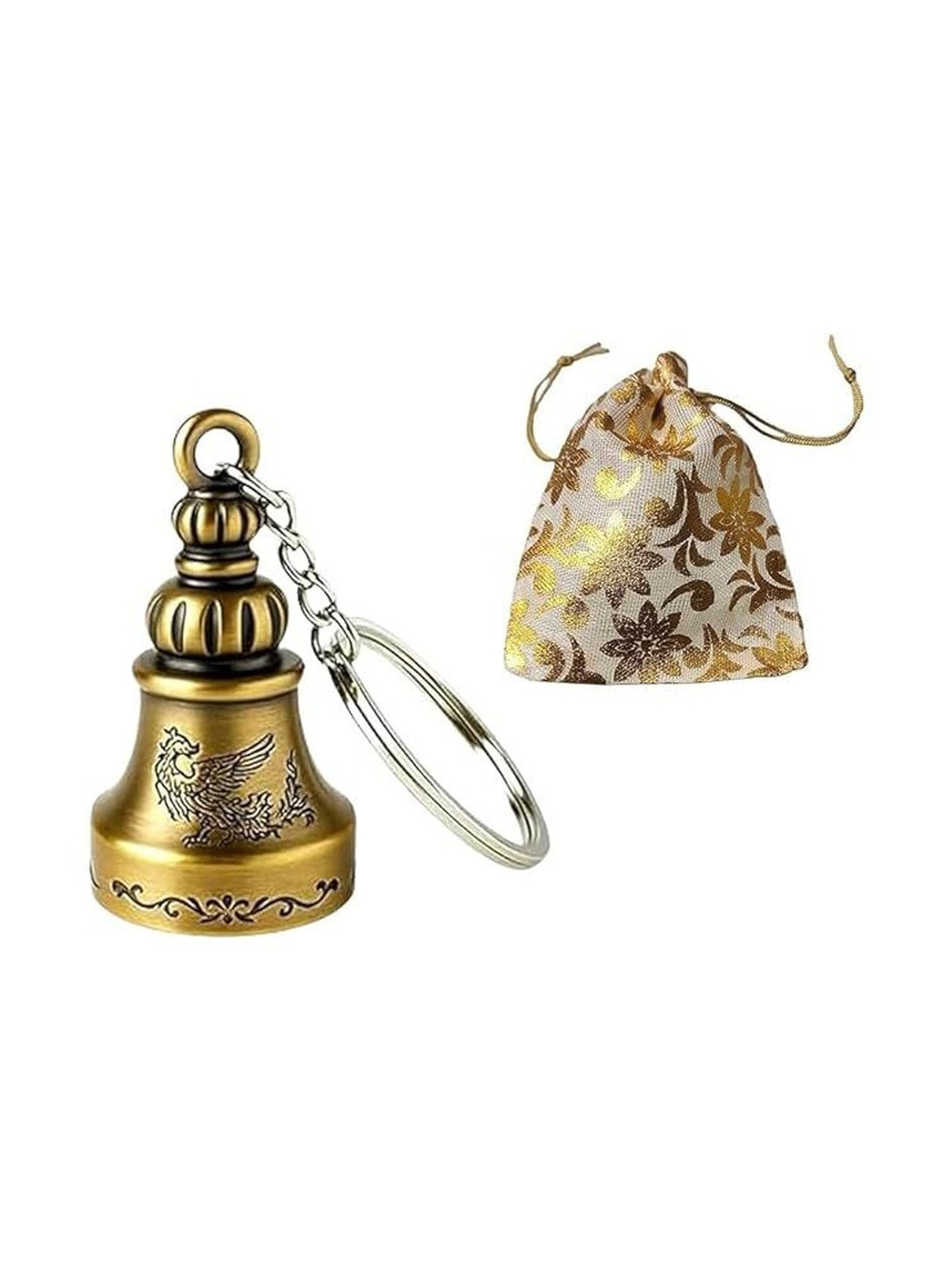 APNA KANHA Textured Bell Keychain With Bag