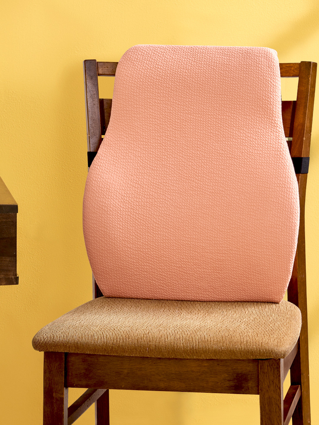 betterhood Peach Memory Foam Ergonomic Lumbar Support Backrest Chair Cushion